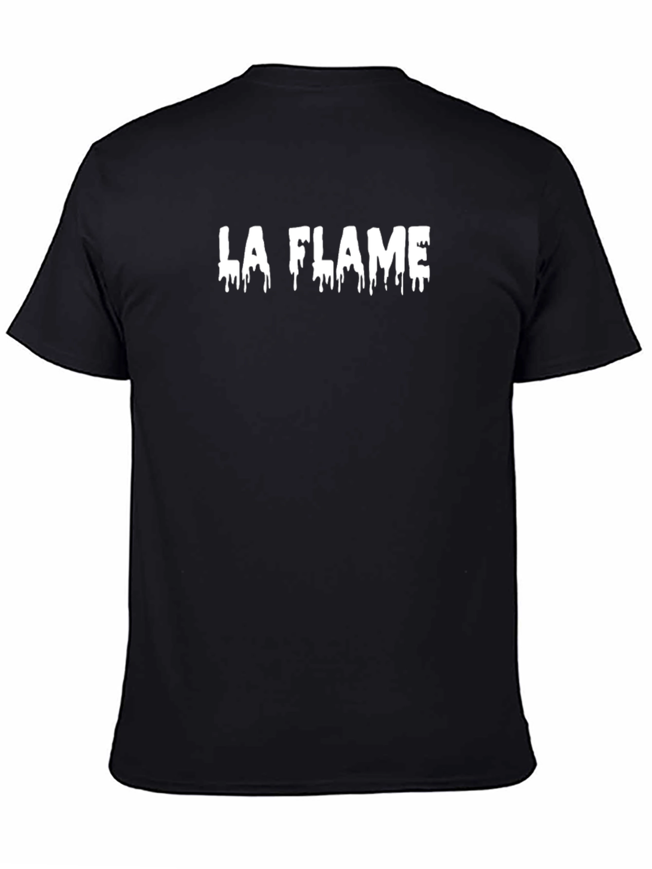 LA FLAME Graphic Print Black T-Shirt