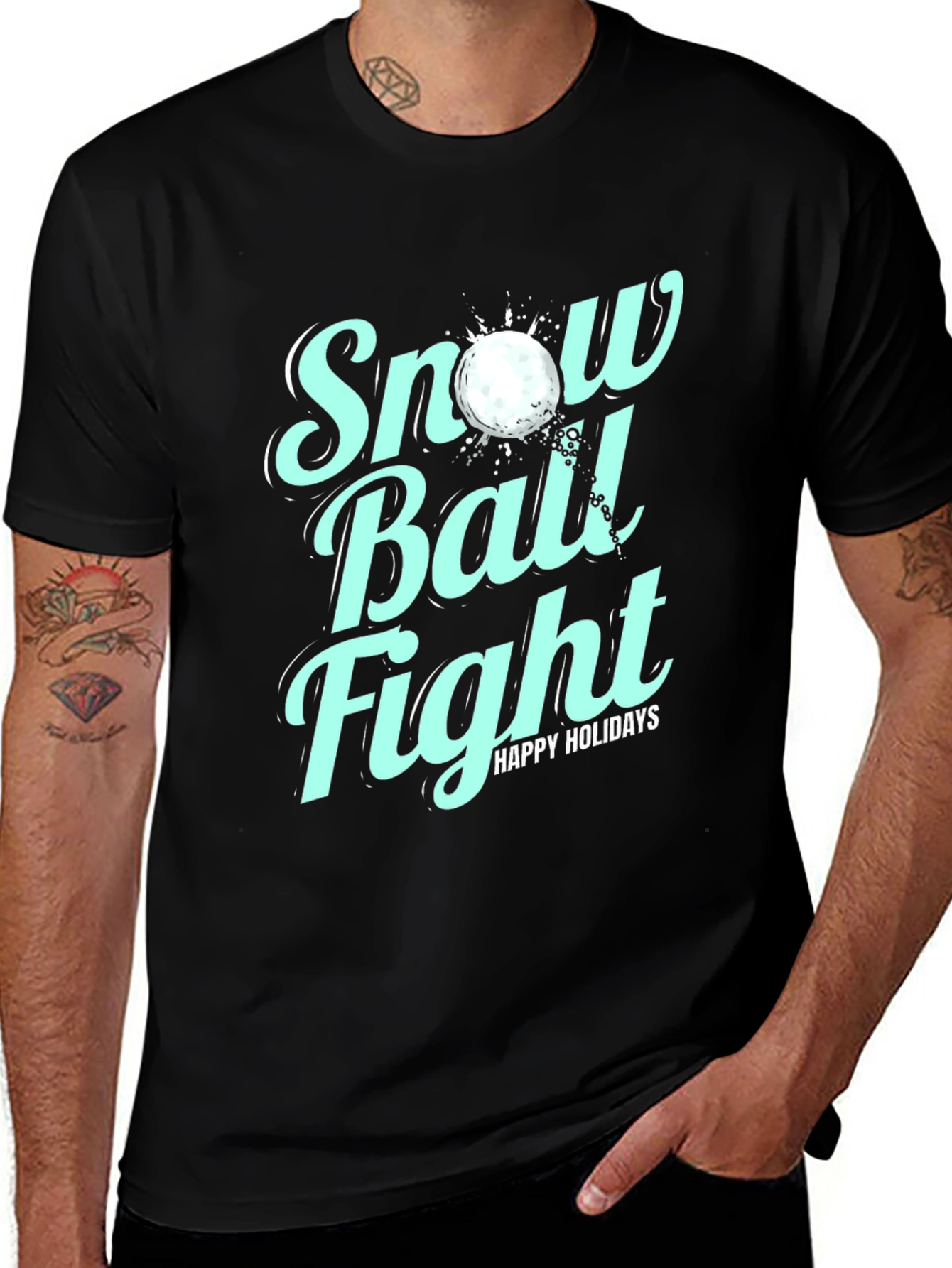 Snow Ball Fight Holiday T-Shirt
