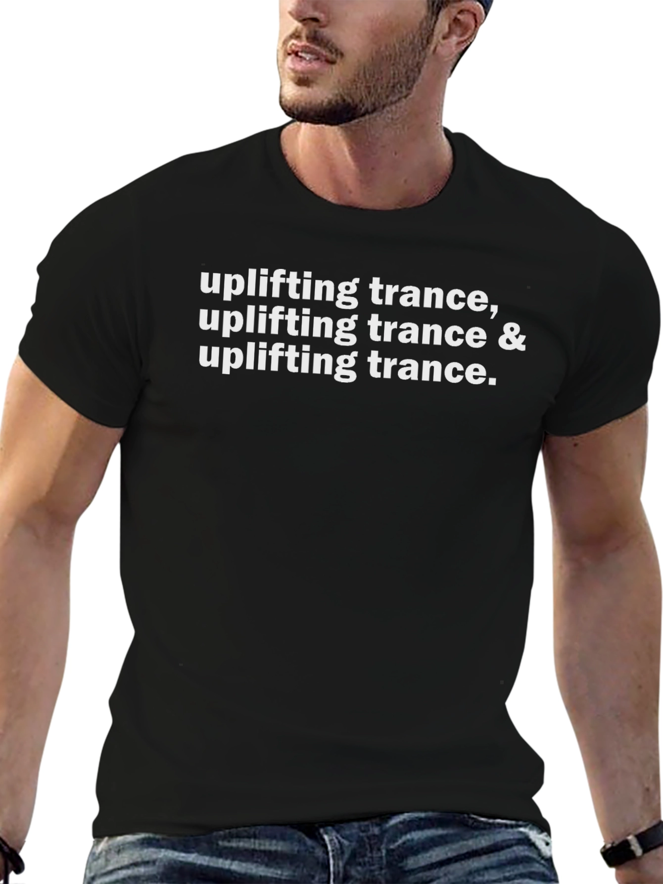 Uplifting Trance Graphic T-Shirt - Stylish Music Lover Tee