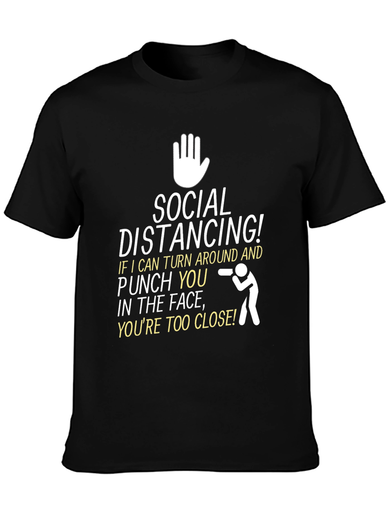 Social Distancing Graphic Tee - Funny Novelty T-Shirt