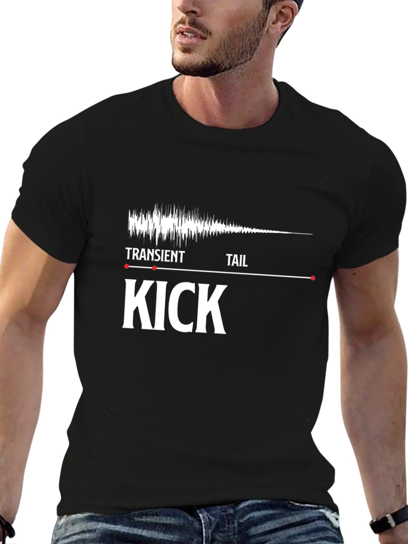 Kick Drum Transient Tail T-Shirt - Music Production Tee