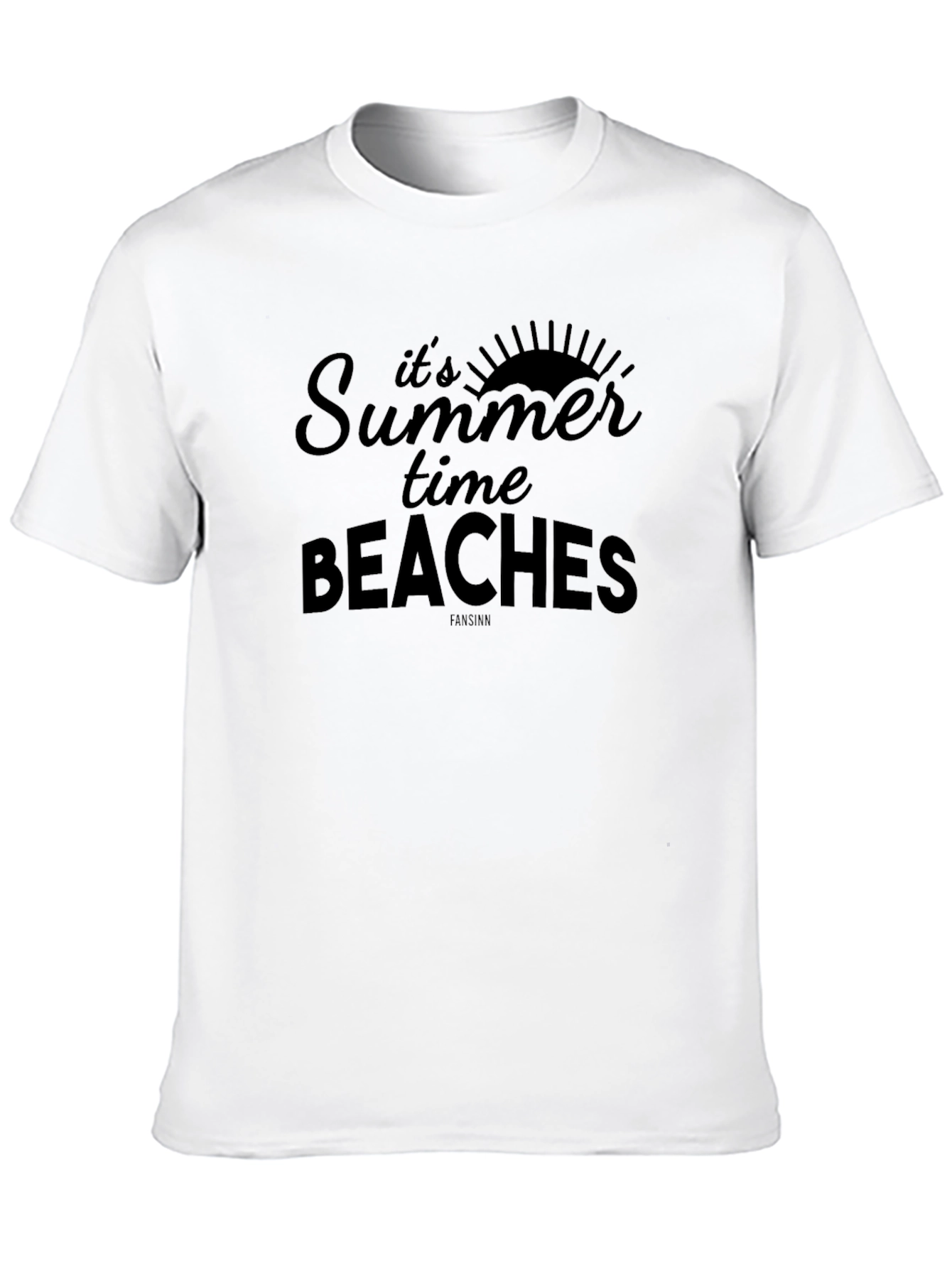 Its Summer Time Beaches Black Graphic T-Shirt