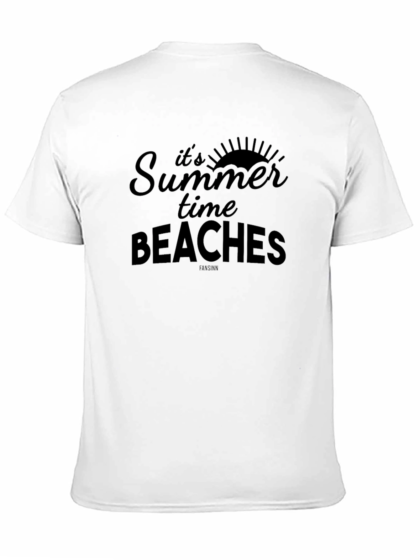 Its Summer Time Beaches Black Graphic T-Shirt