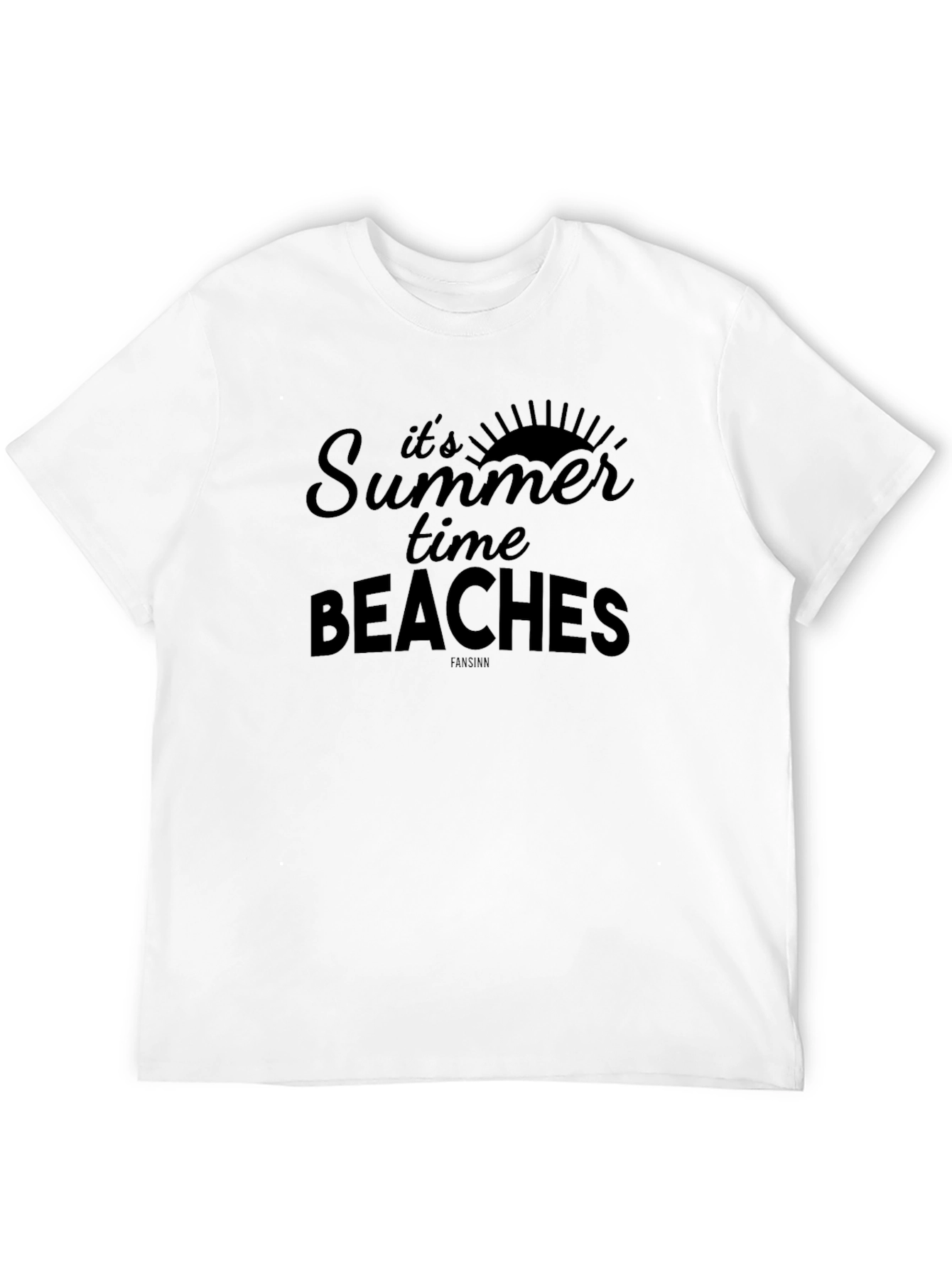 Its Summer Time Beaches Black Graphic T-Shirt
