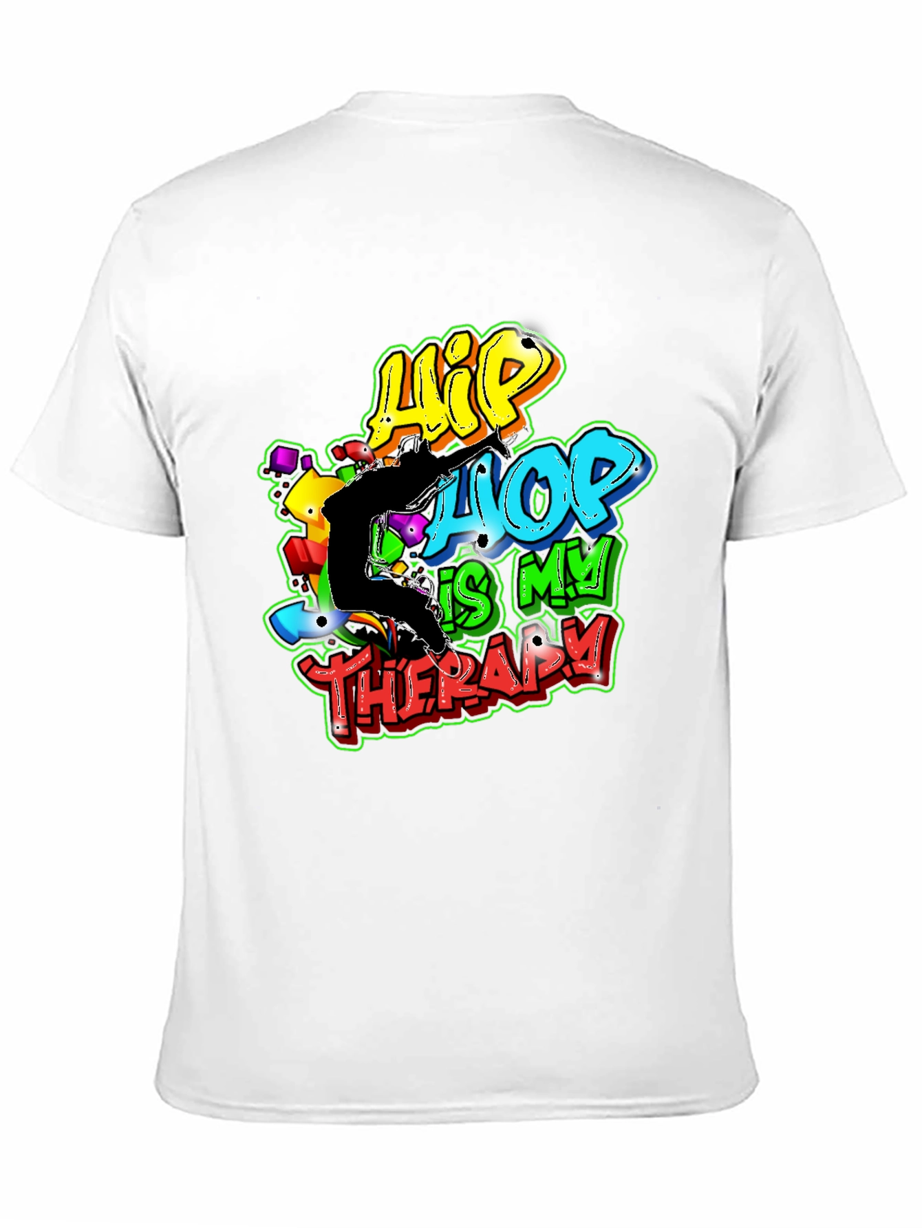 Hip Hop is My Therapy Black T-Shirt
