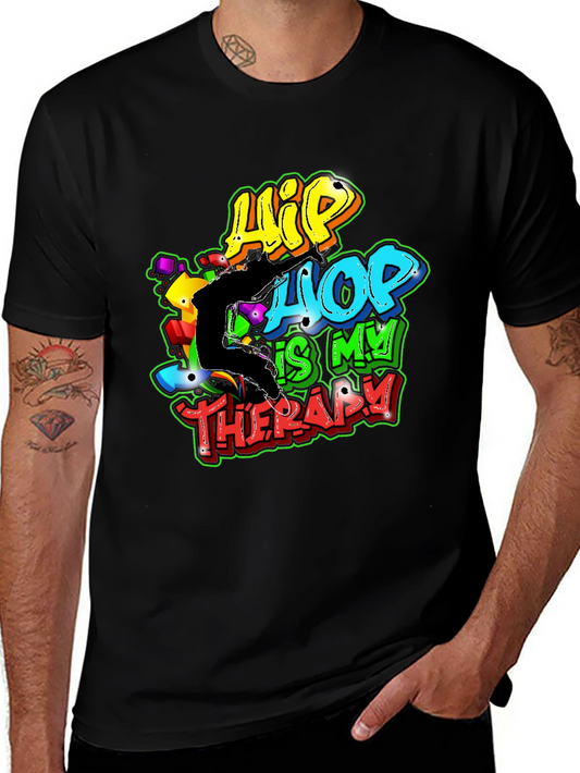 Hip Hop is My Therapy Black T-Shirt