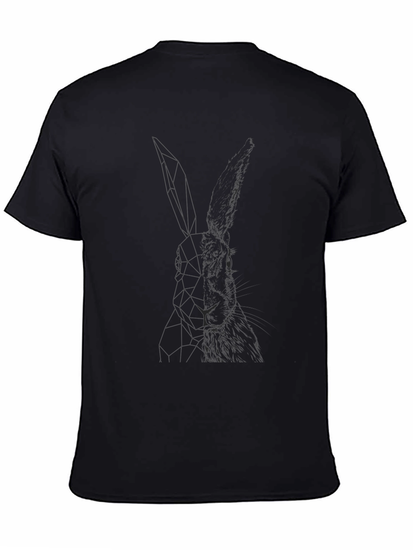 Mens Black Lion Graphic Tee