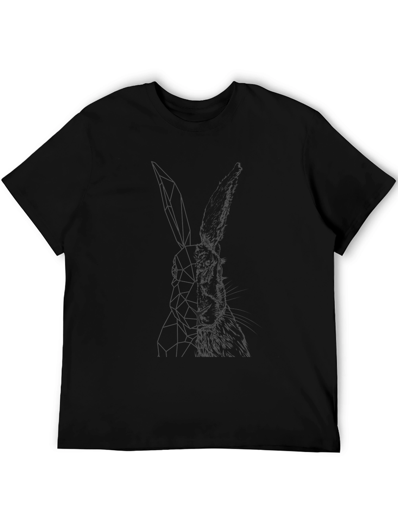 Mens Black Lion Graphic Tee