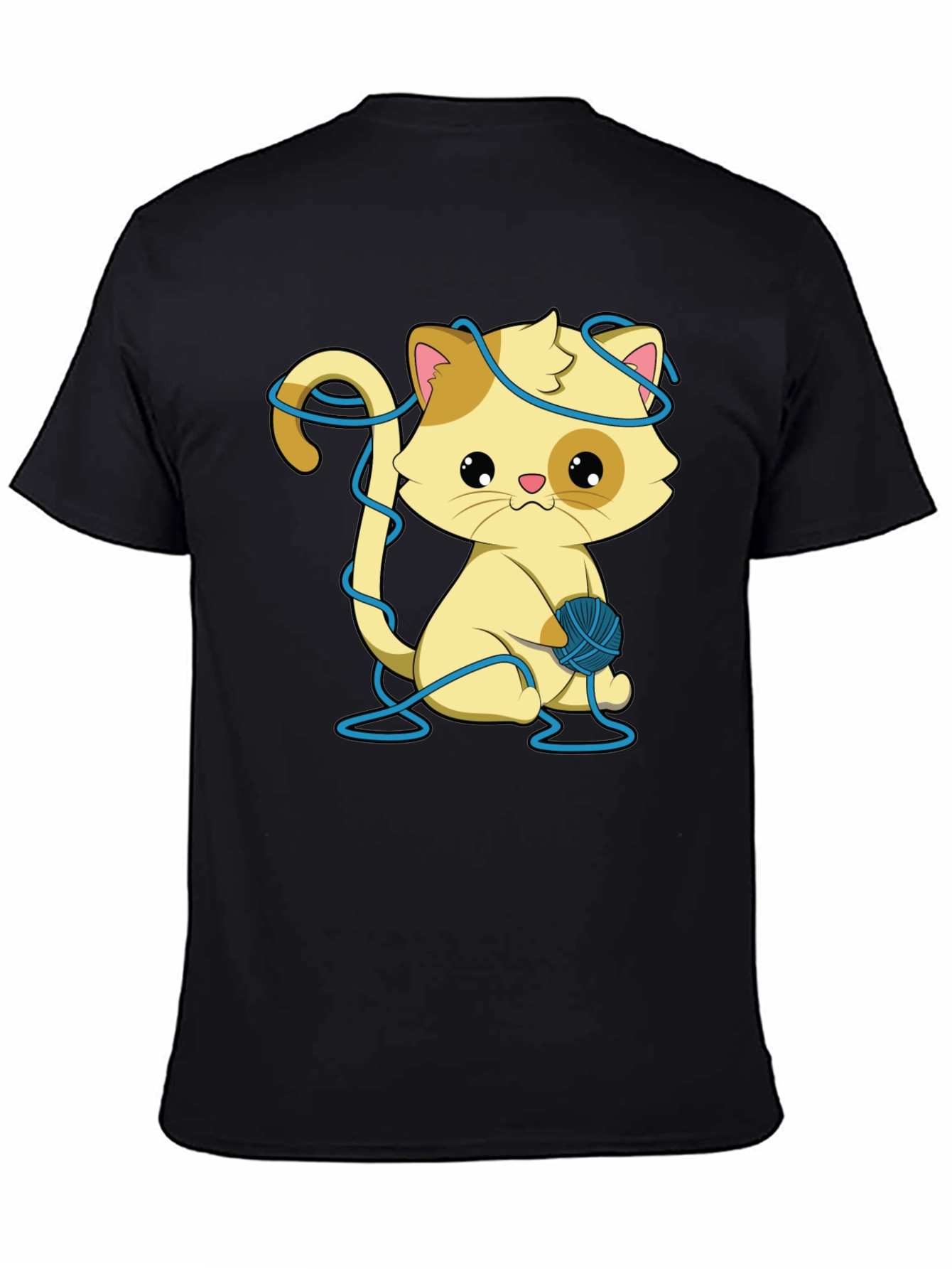 Cute Kitten T-Shirt: Yarn Ball Design