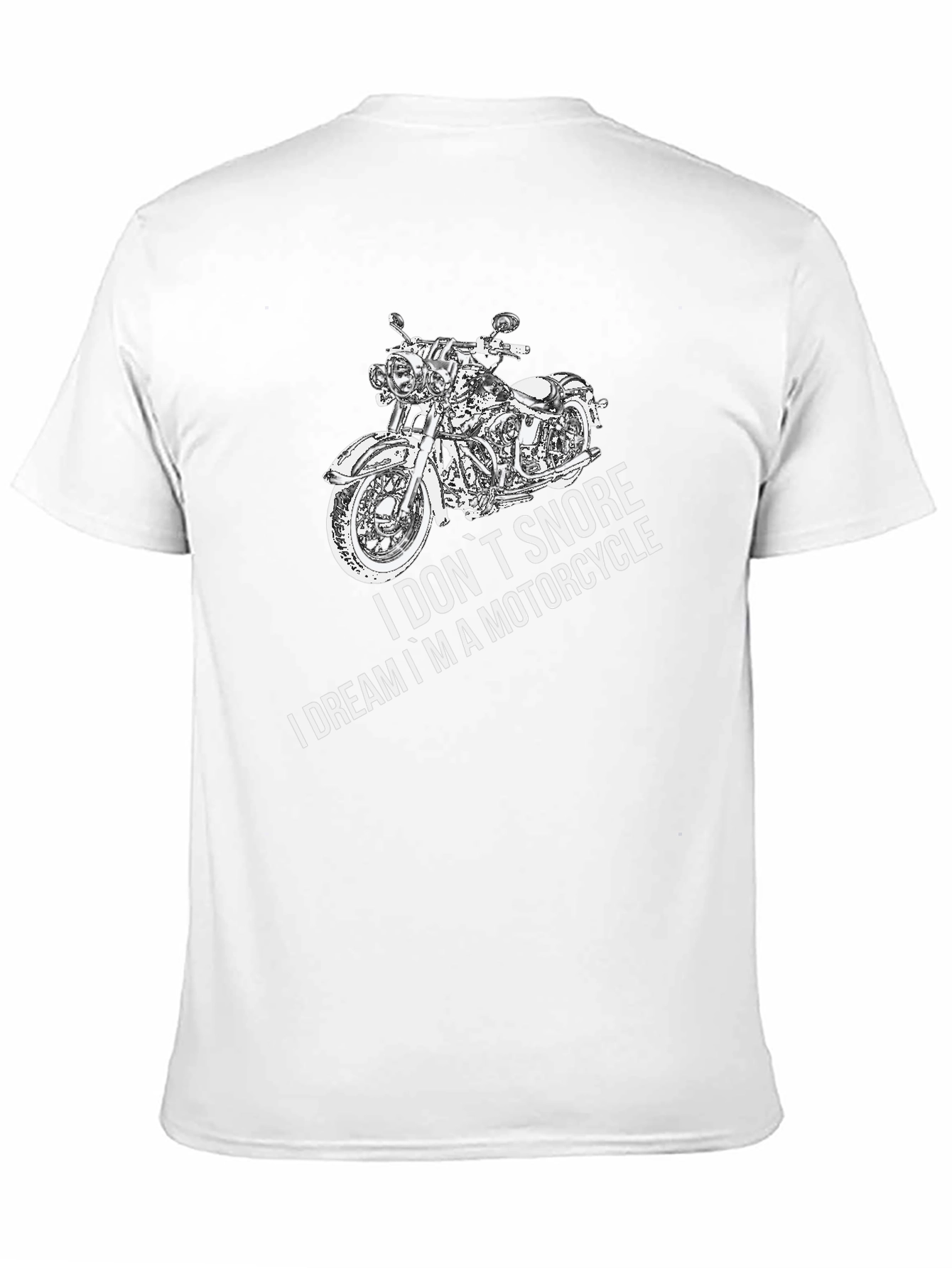 Motorcycle Dreamer Graphic Tee - Black Cotton T-Shirt