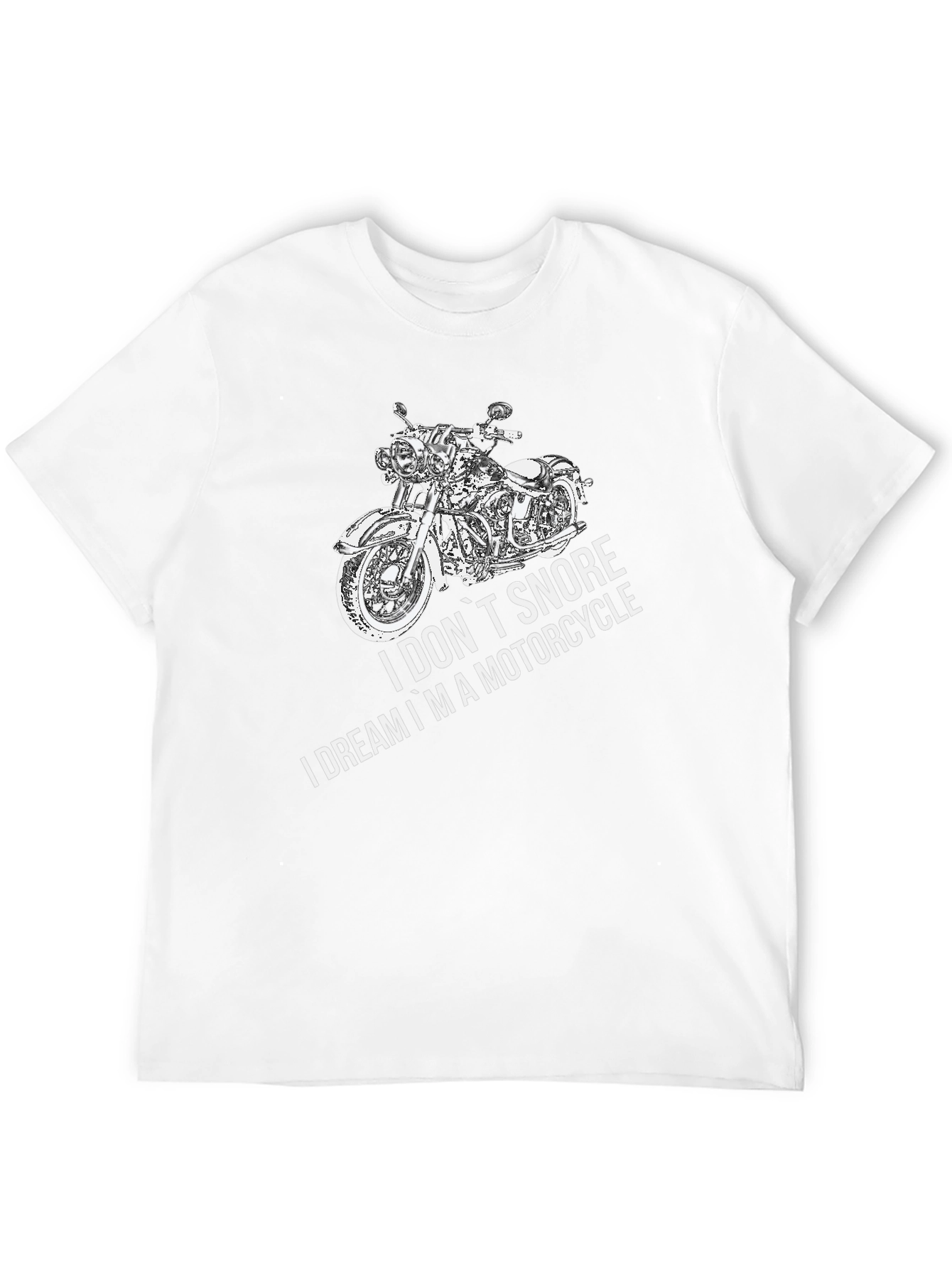 Motorcycle Dreamer Graphic Tee - Black Cotton T-Shirt