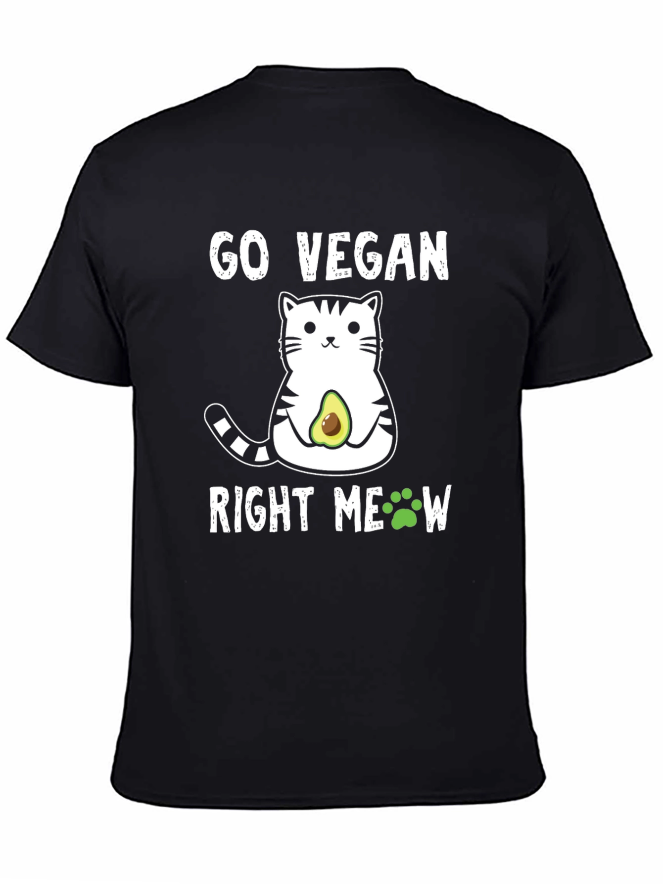 Go Vegan Right Meow Cat T-Shirt
