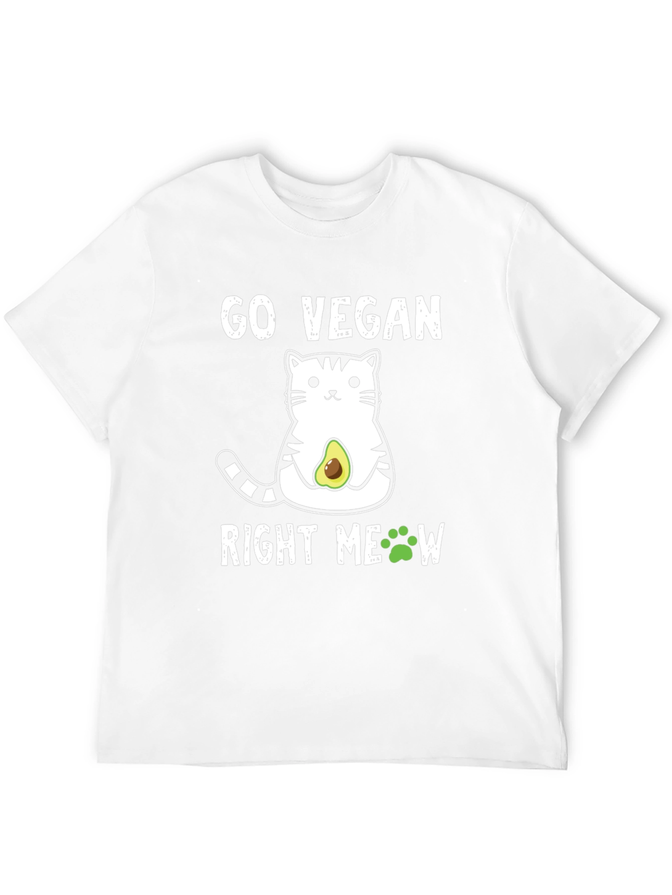 Go Vegan Right Meow Cat T-Shirt