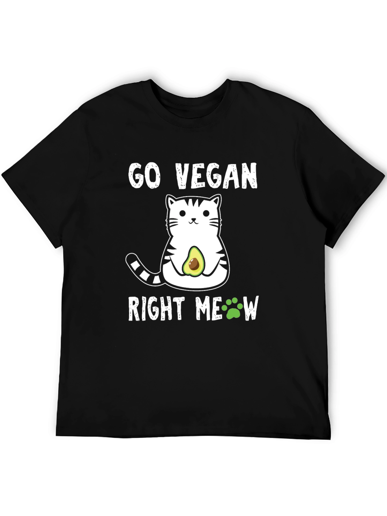 Go Vegan Right Meow Cat T-Shirt