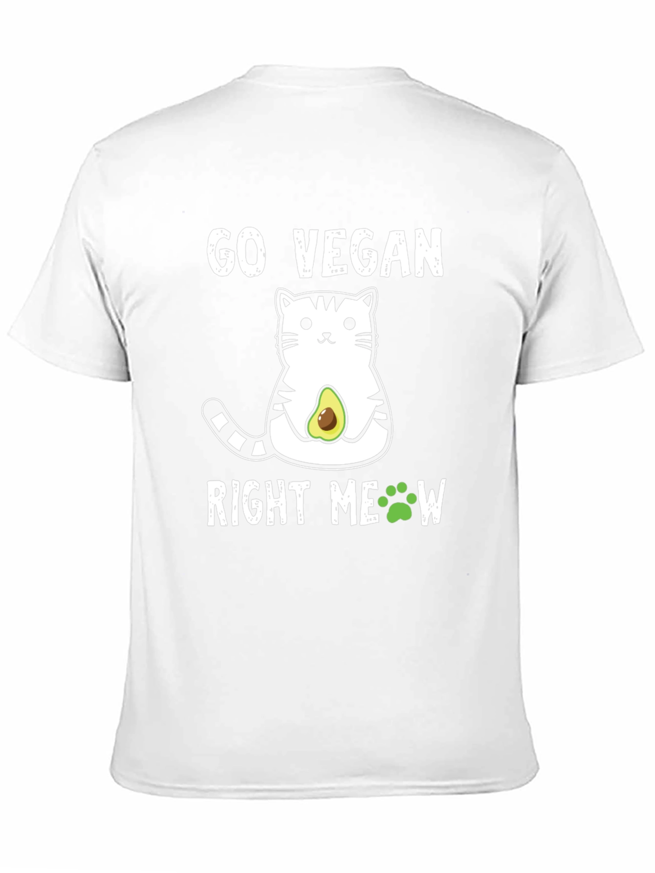 Go Vegan Right Meow Cat T-Shirt