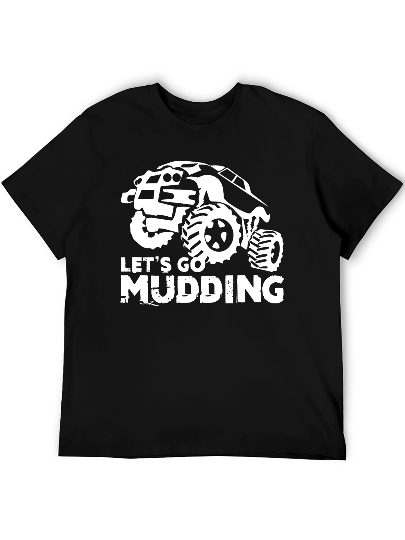 Lets Go Mudding Black T-Shirt