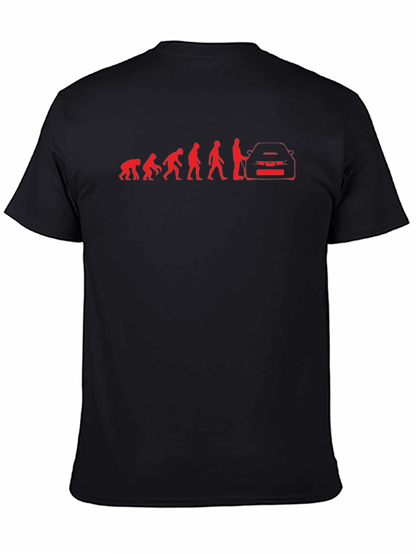 Evolution of Man & Car Black T-Shirt