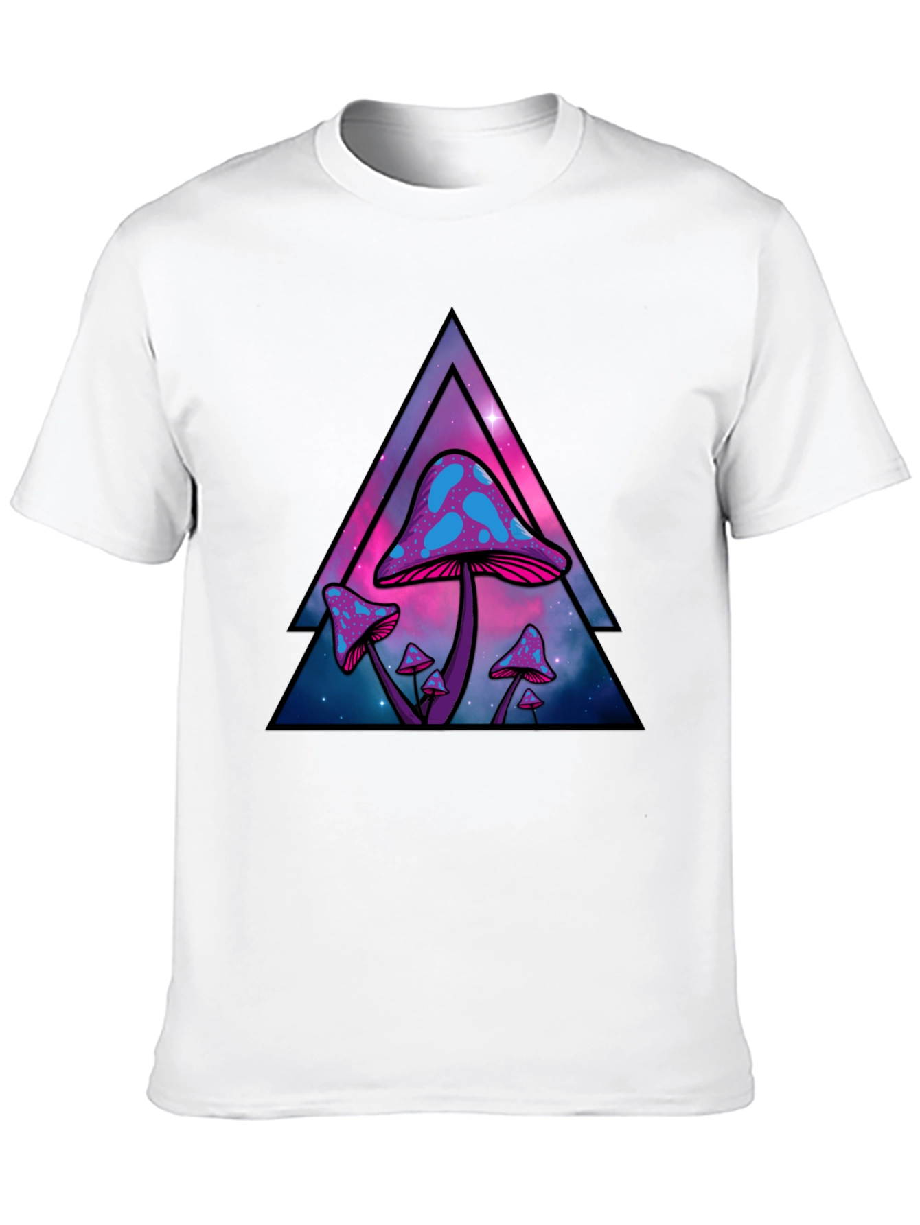 Trippy Mushroom Graphic Tee - Black