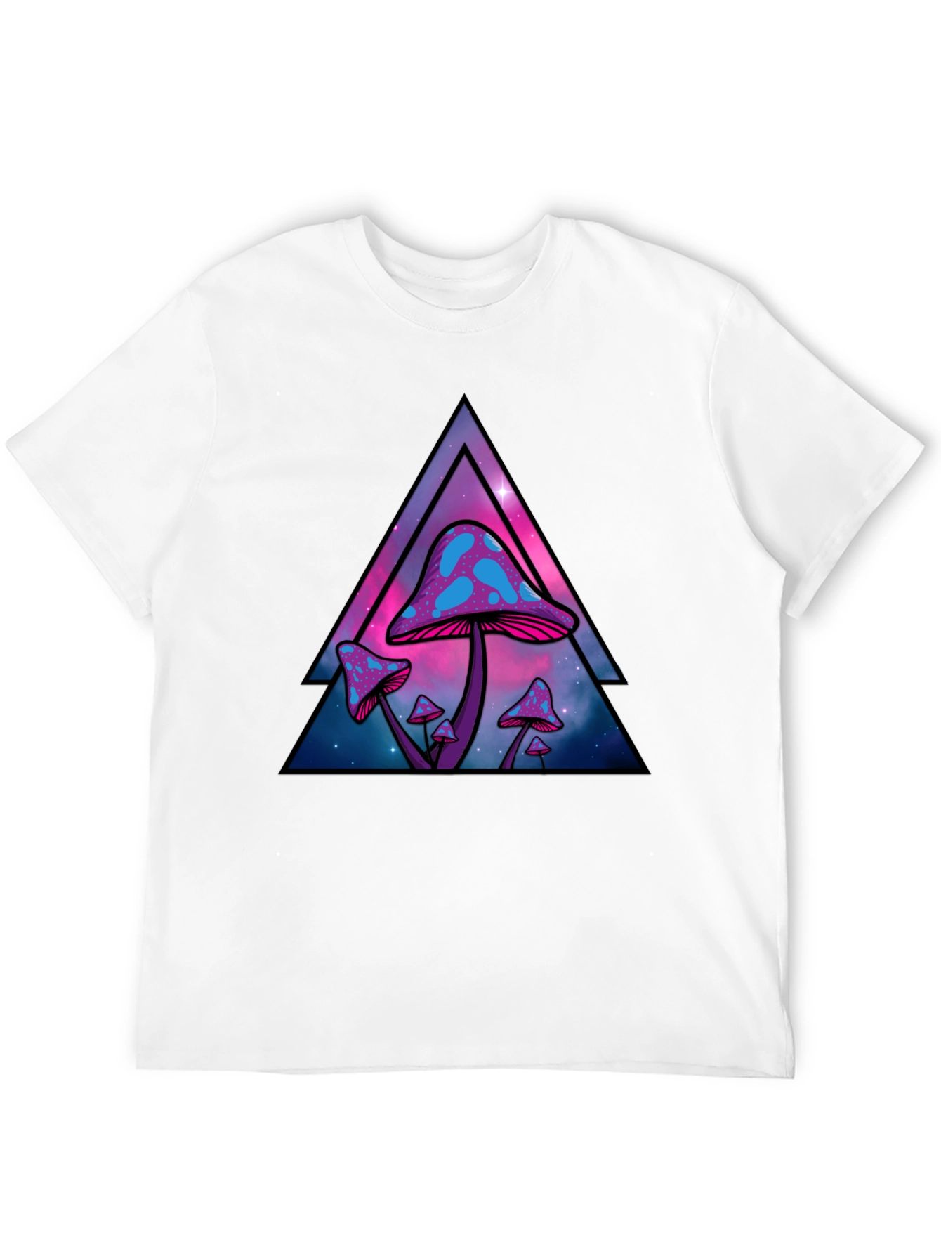 Trippy Mushroom Graphic Tee - Black
