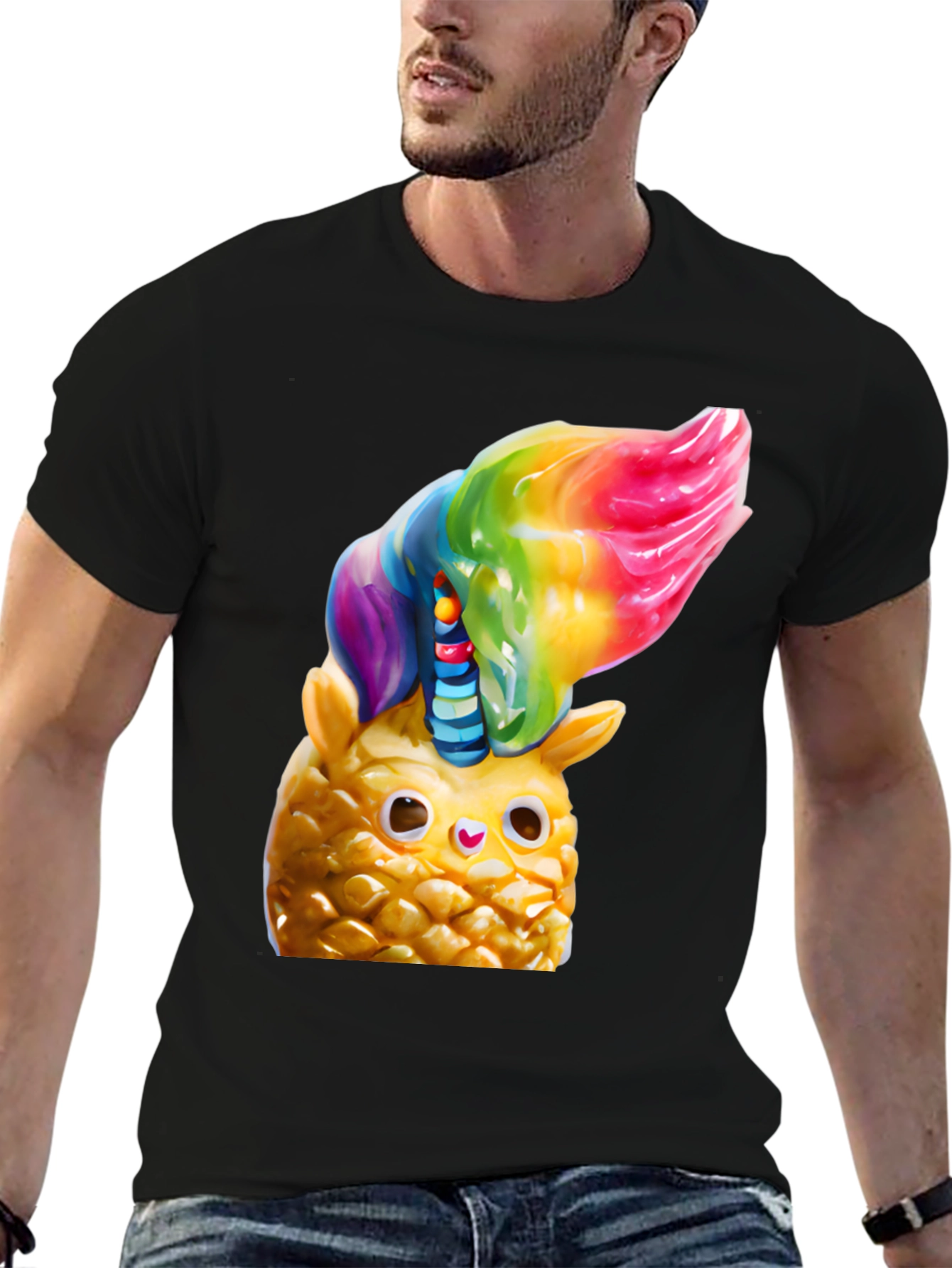 Pineapple Owl Rainbow Top T-Shirt