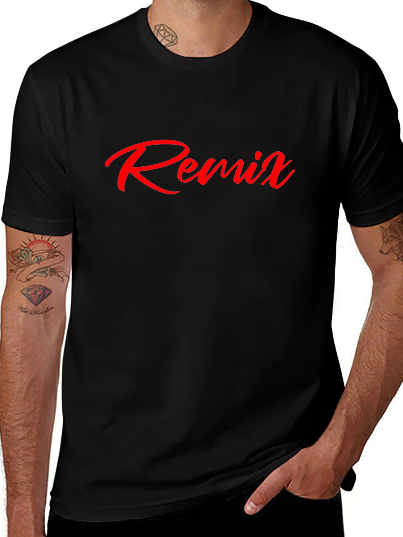Remix Graphic Tee - Stylish Short Sleeve Shirt