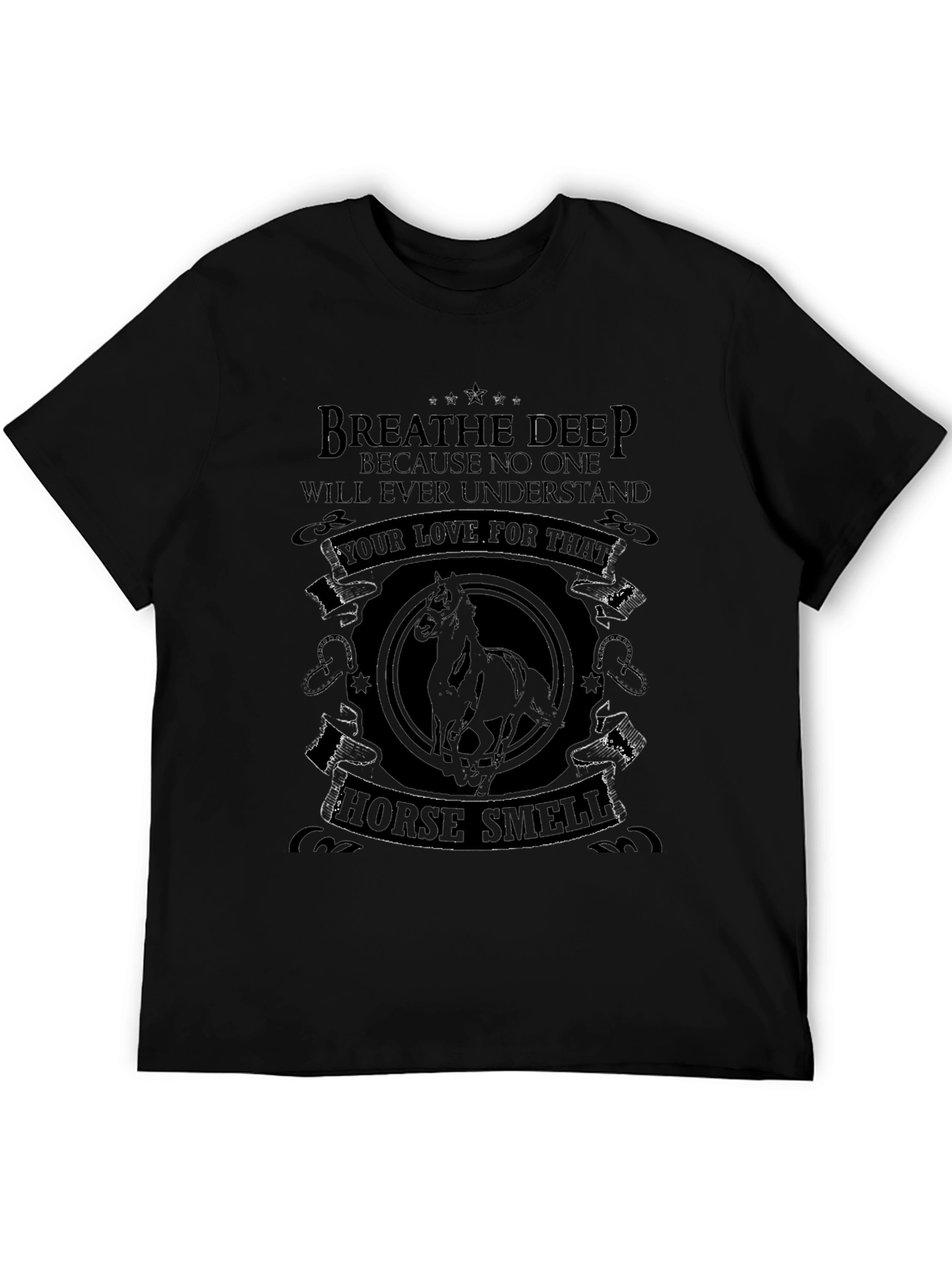 Breathe Deep Horse Smell Graphic T-Shirt