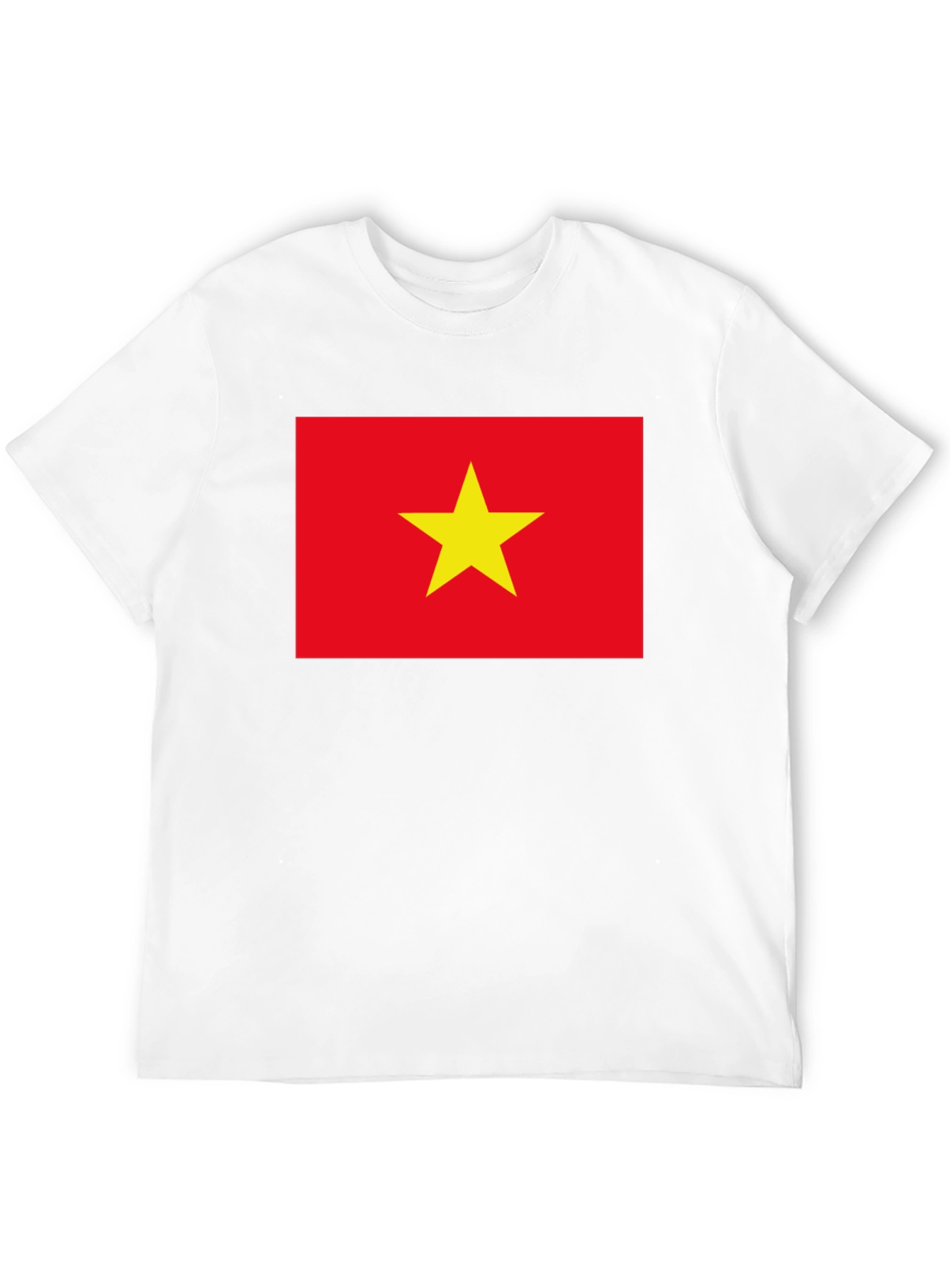 Vietnam Flag Graphic Tee - Black Cotton T-Shirt