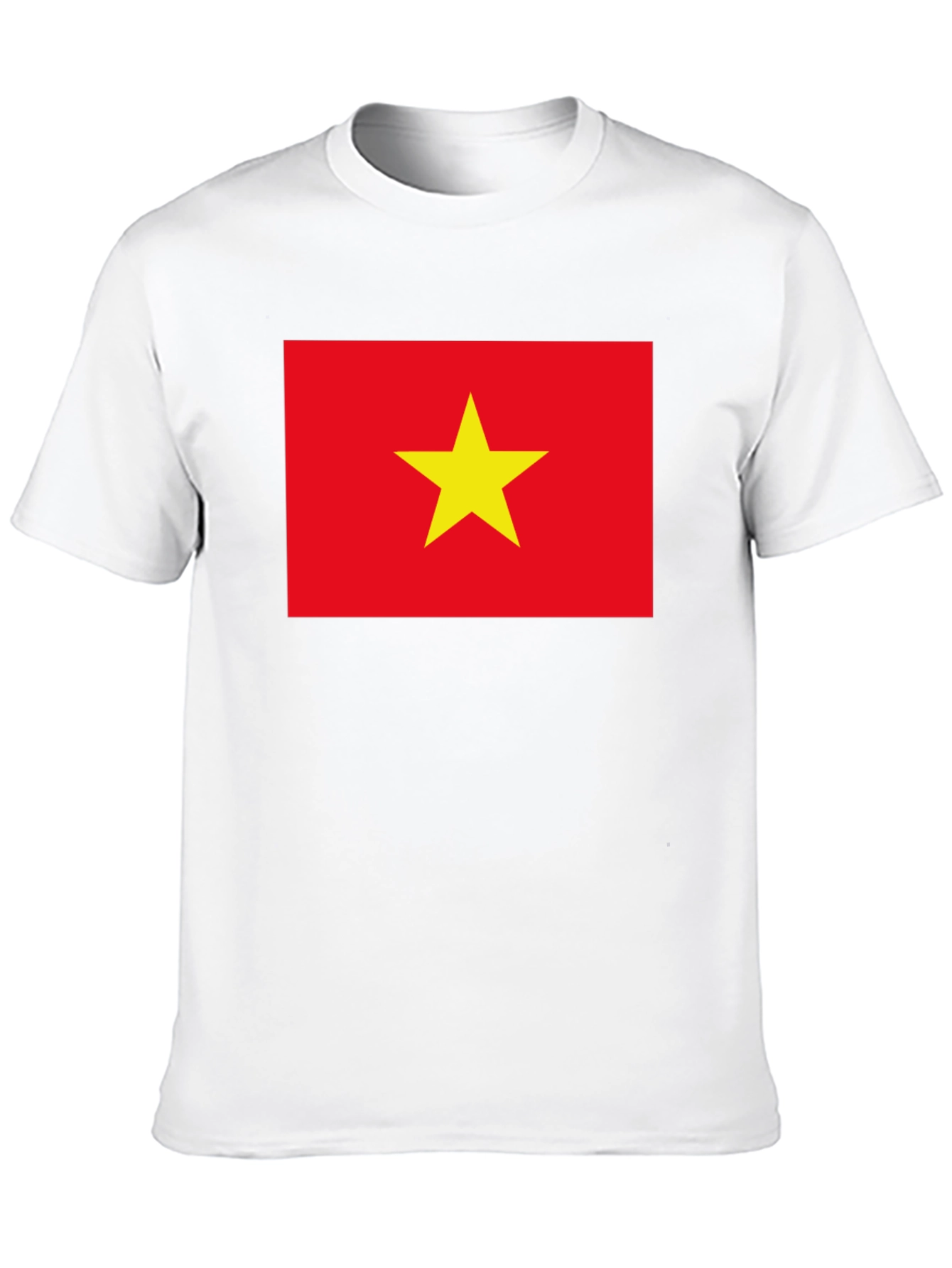 Vietnam Flag Graphic Tee - Black Cotton T-Shirt