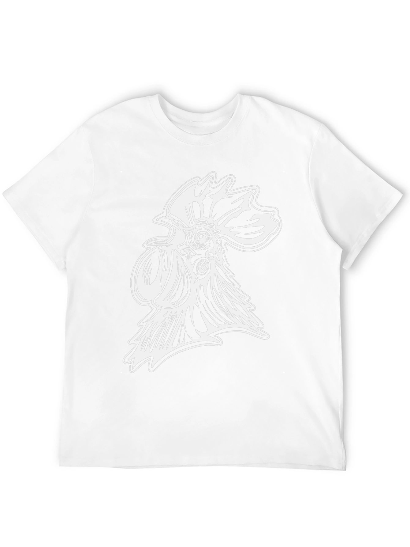 Cool Rooster Graphic Tee - Black Cotton Blend