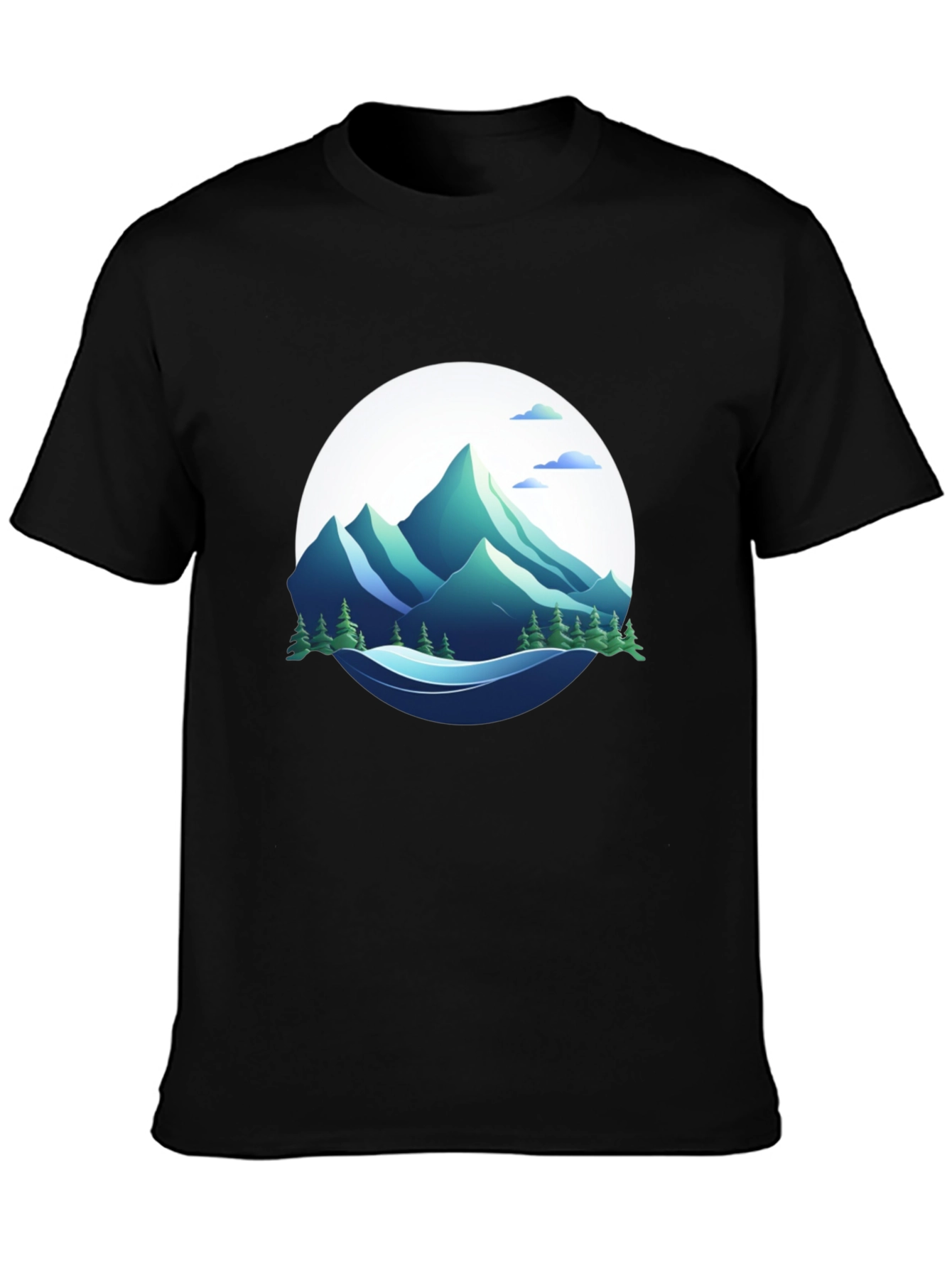 Mountain Graphic Black T-Shirt