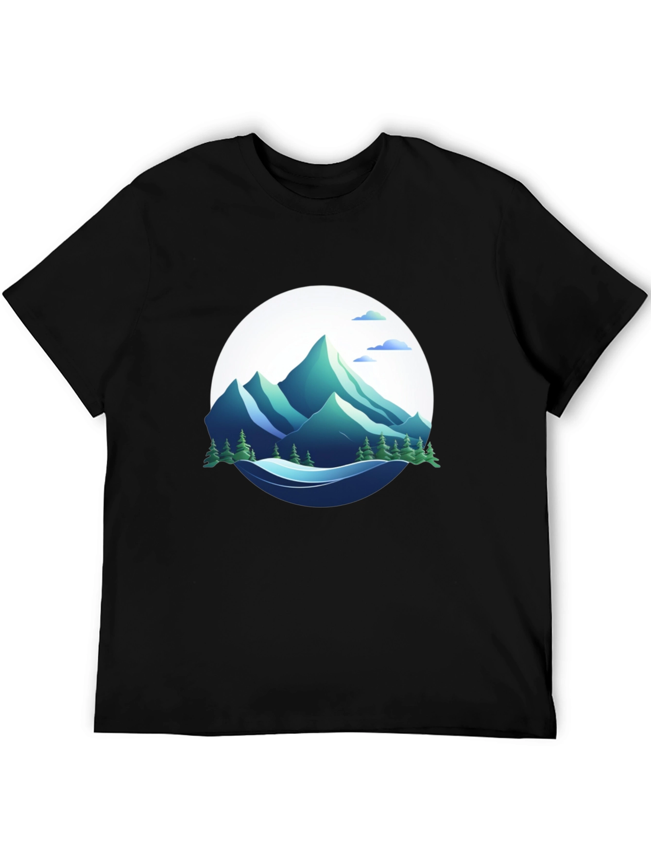 Mountain Graphic Black T-Shirt