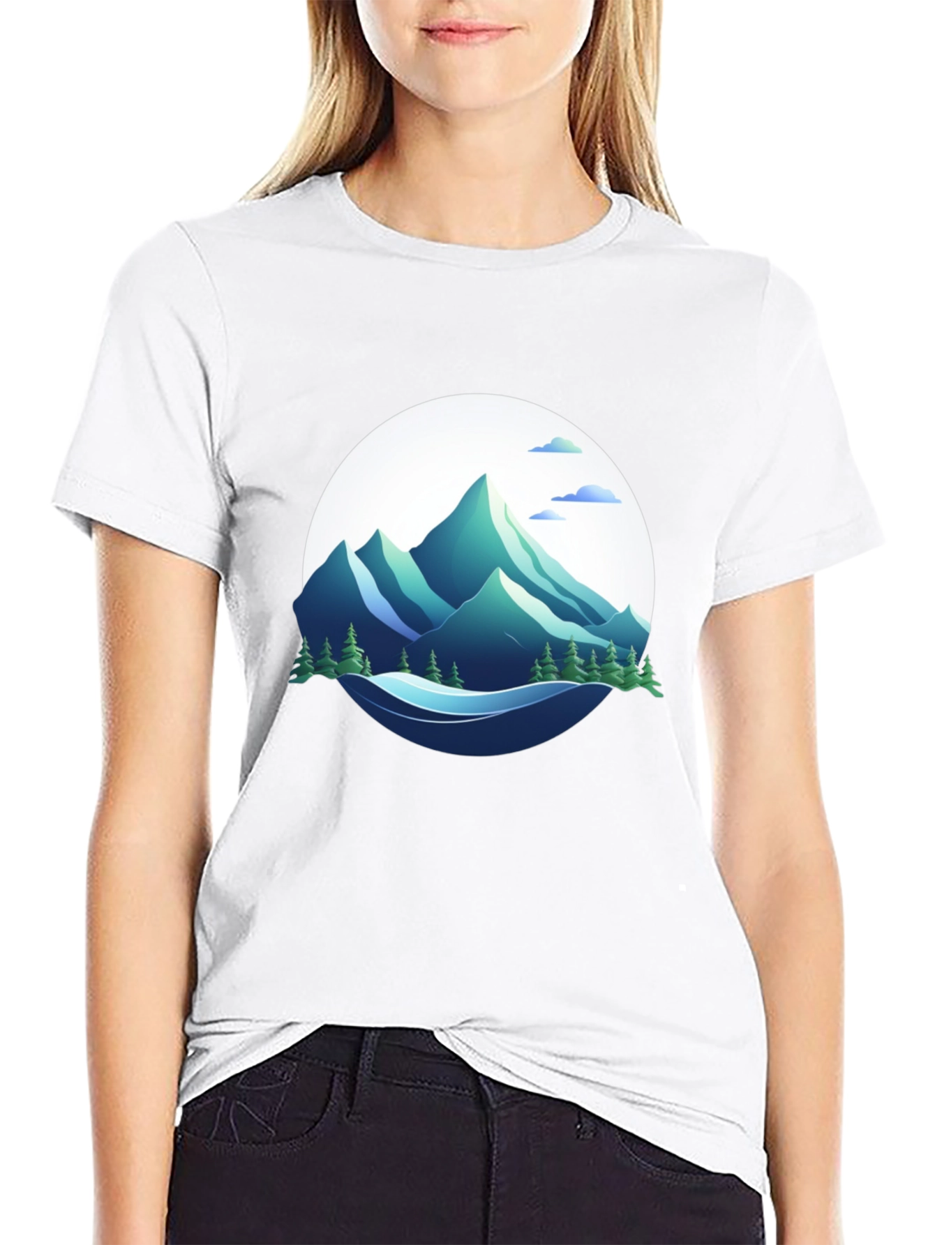 Mountain Graphic Black T-Shirt