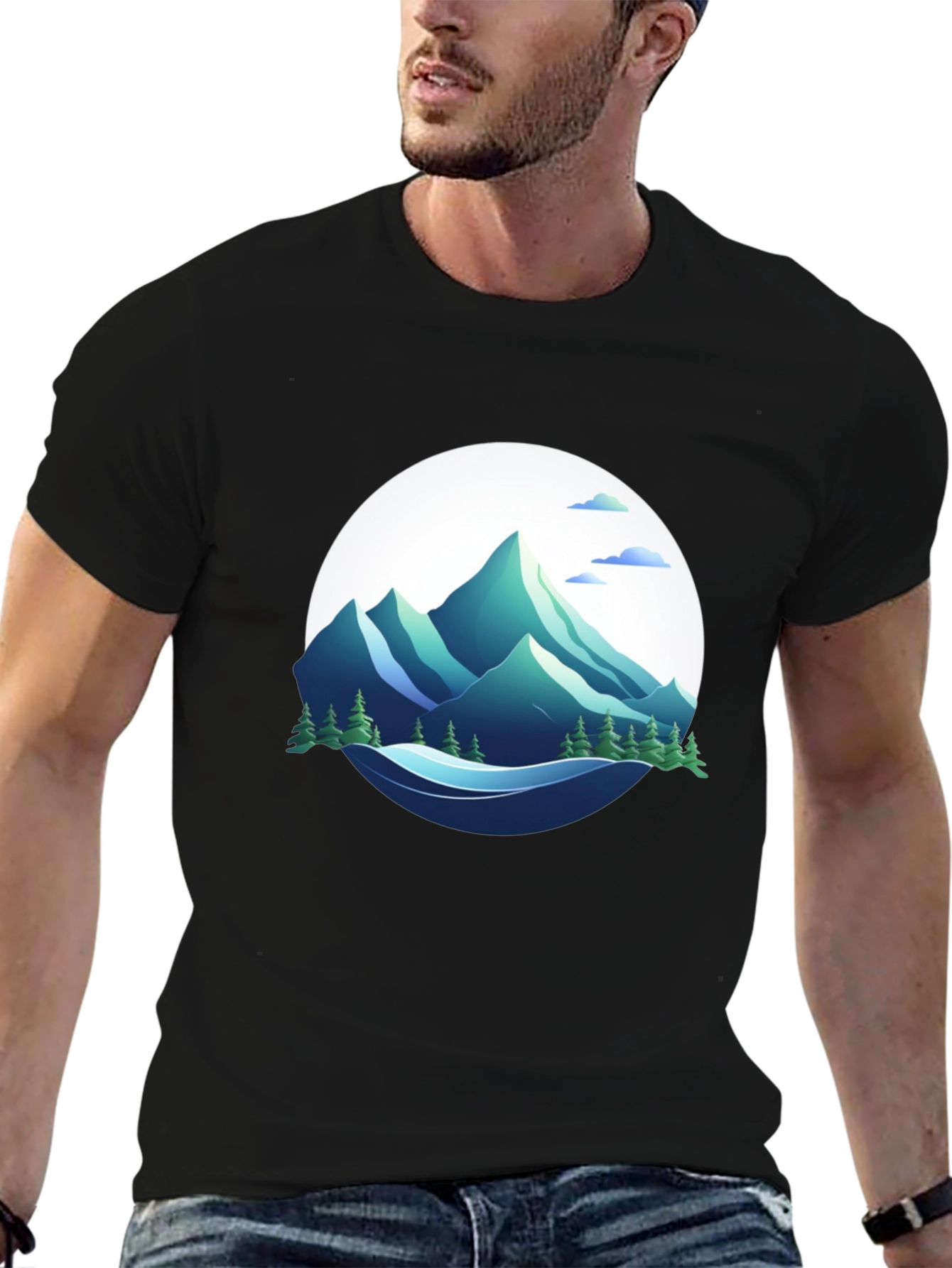 Mountain Graphic Black T-Shirt