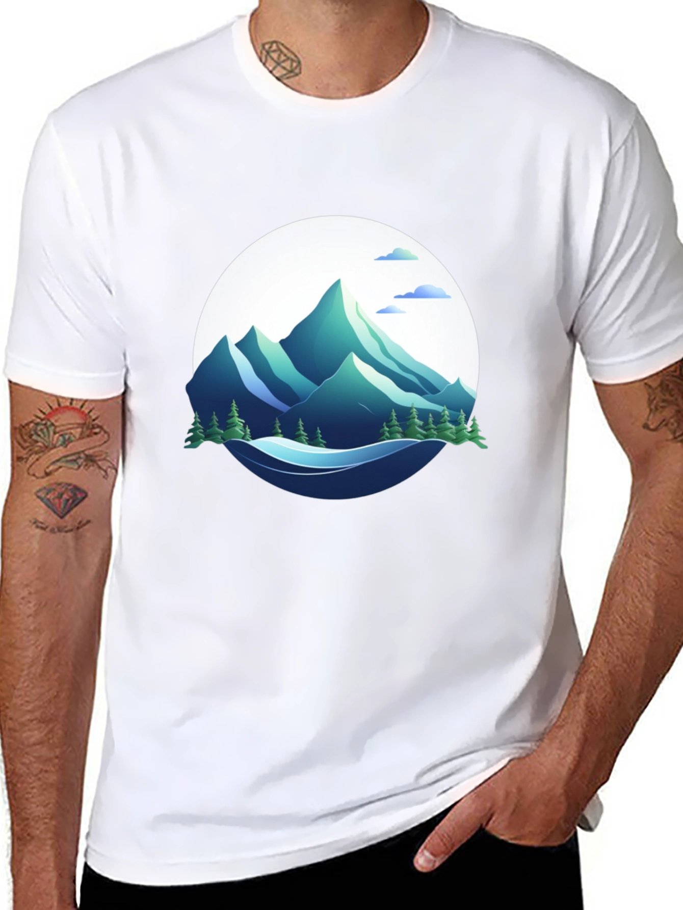Mountain Graphic Black T-Shirt