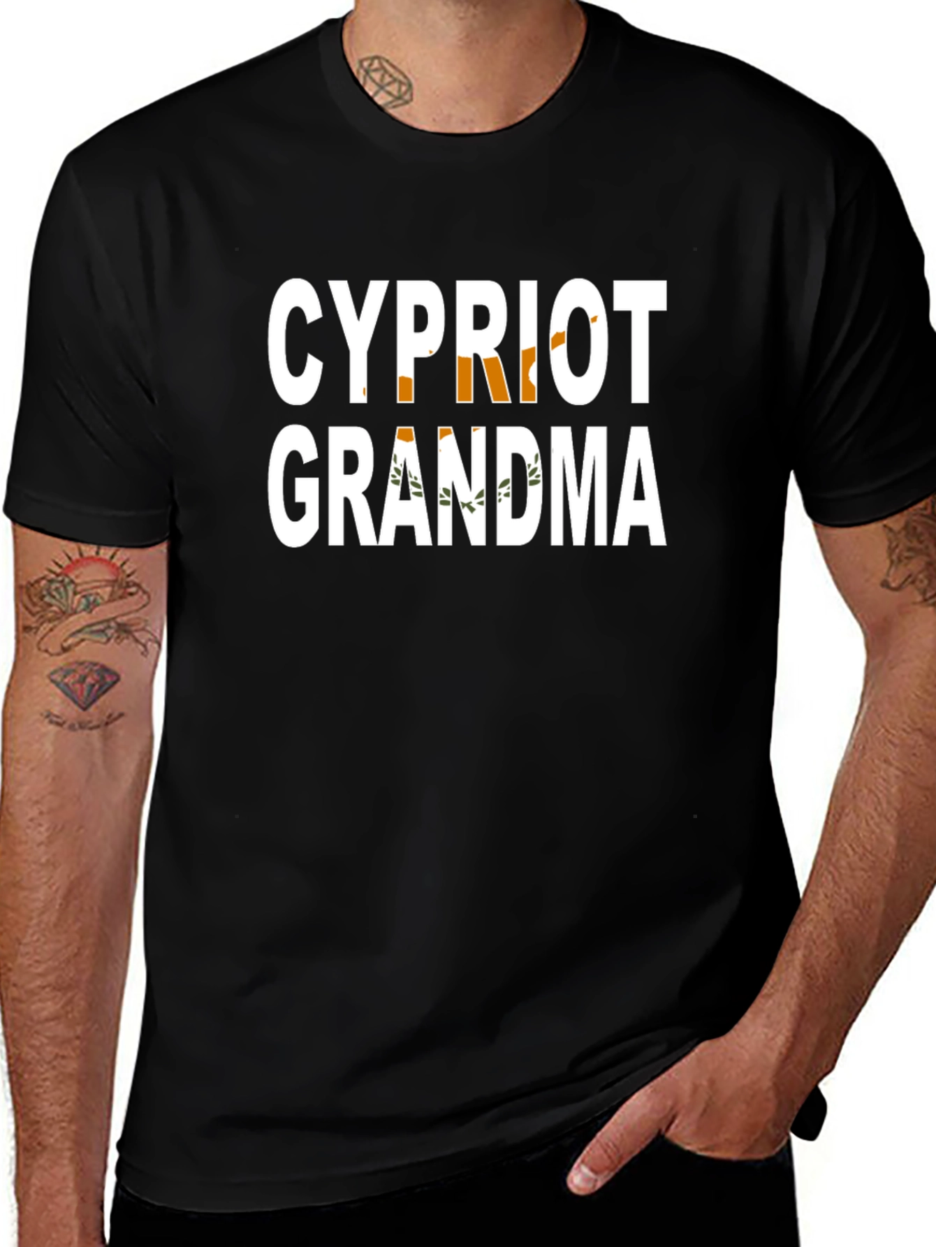 Cypriot Grandma Black T-Shirt