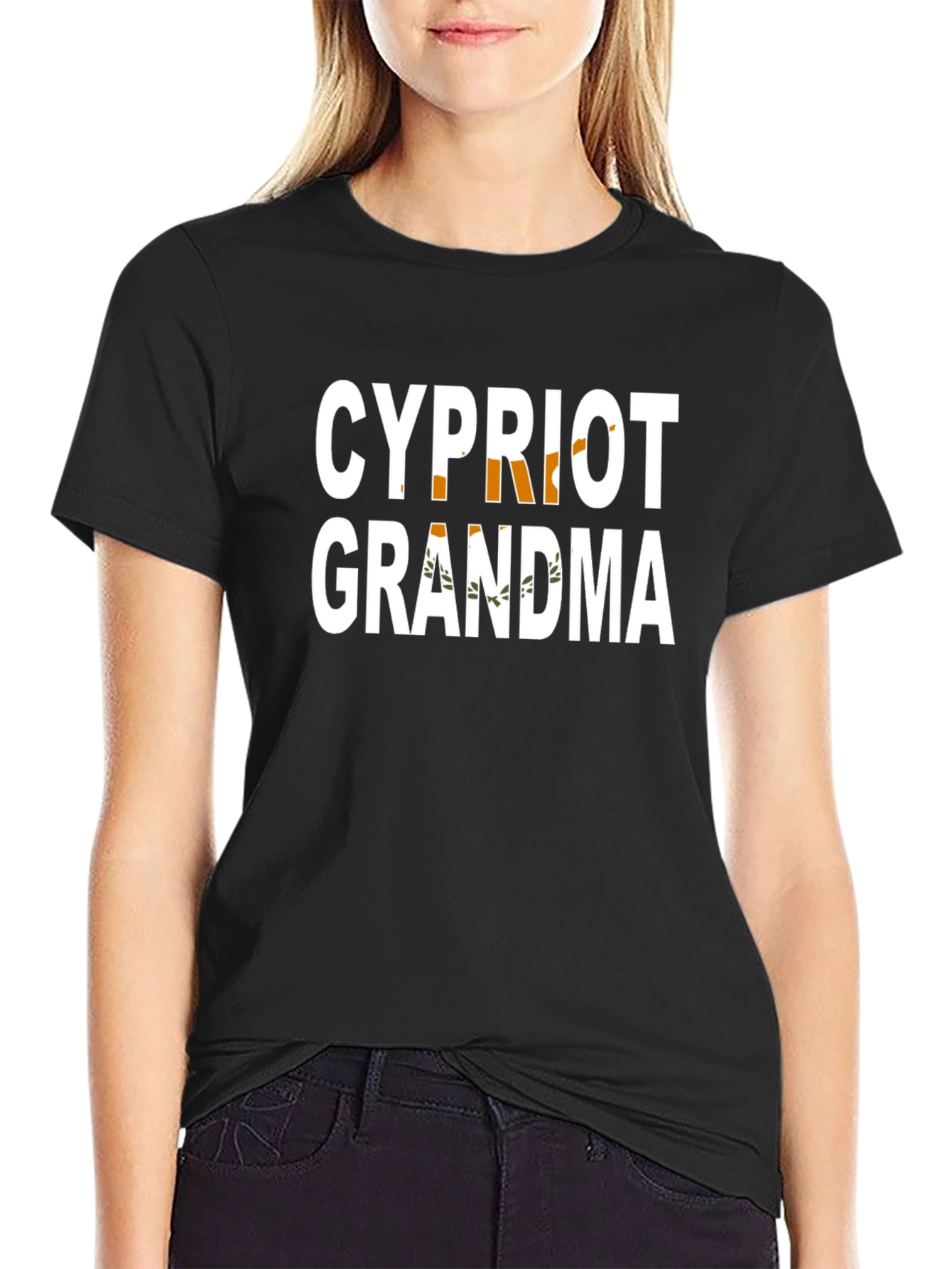 Cypriot Grandma Black T-Shirt