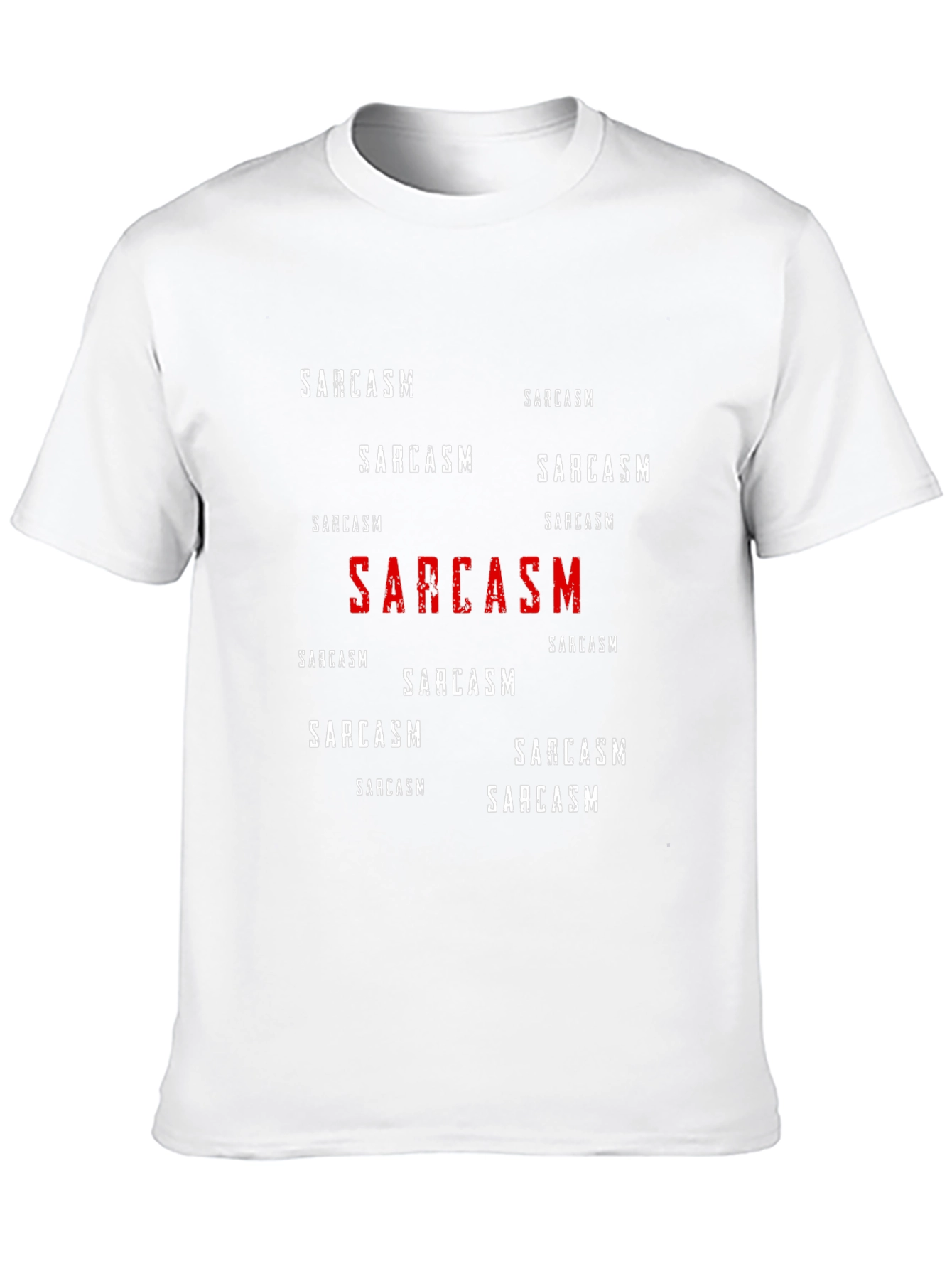 Sarcasm Graphic Print Crew Neck T-Shirt
