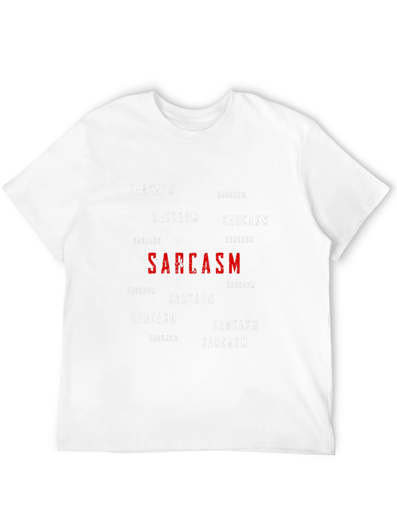 Sarcasm Graphic Print Crew Neck T-Shirt