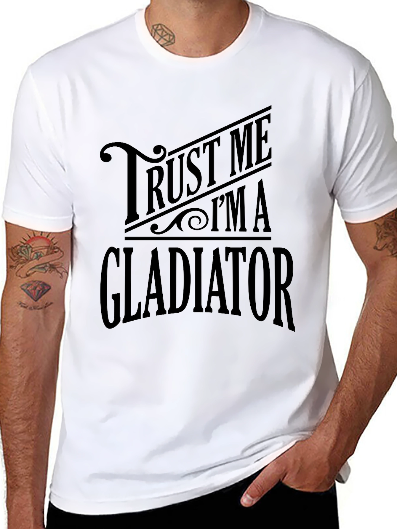 Trust Me Im A Gladiator Black T-Shirt