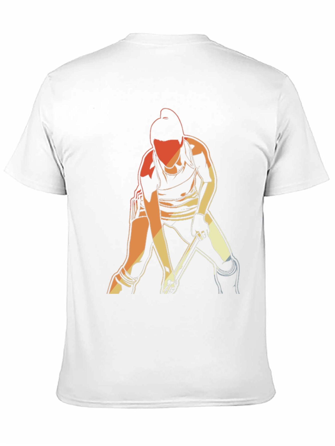 Hockey Player Graphic T-Shirt - Black Cotton Tee