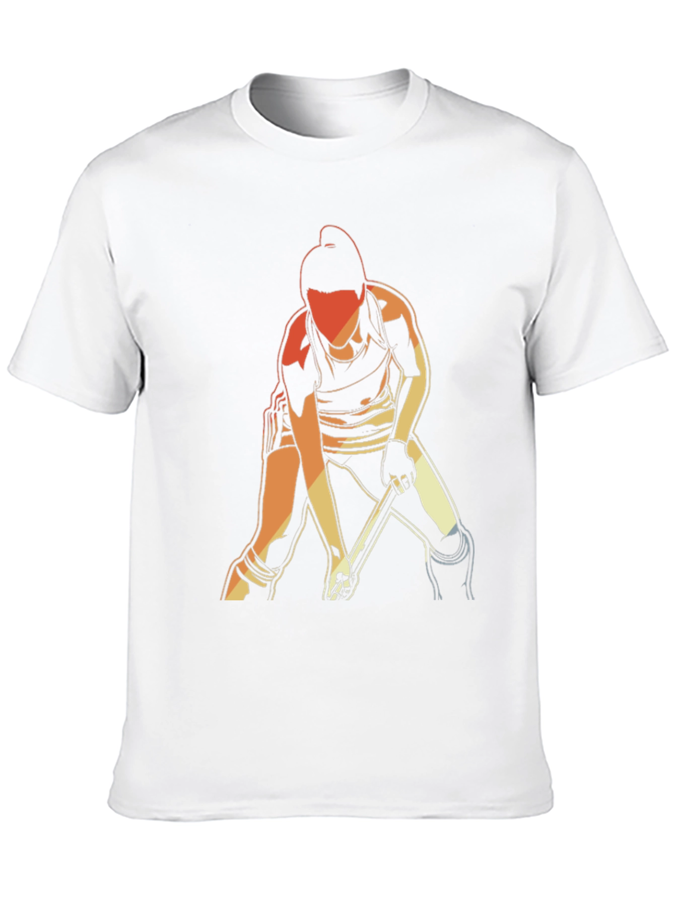 Hockey Player Graphic T-Shirt - Black Cotton Tee