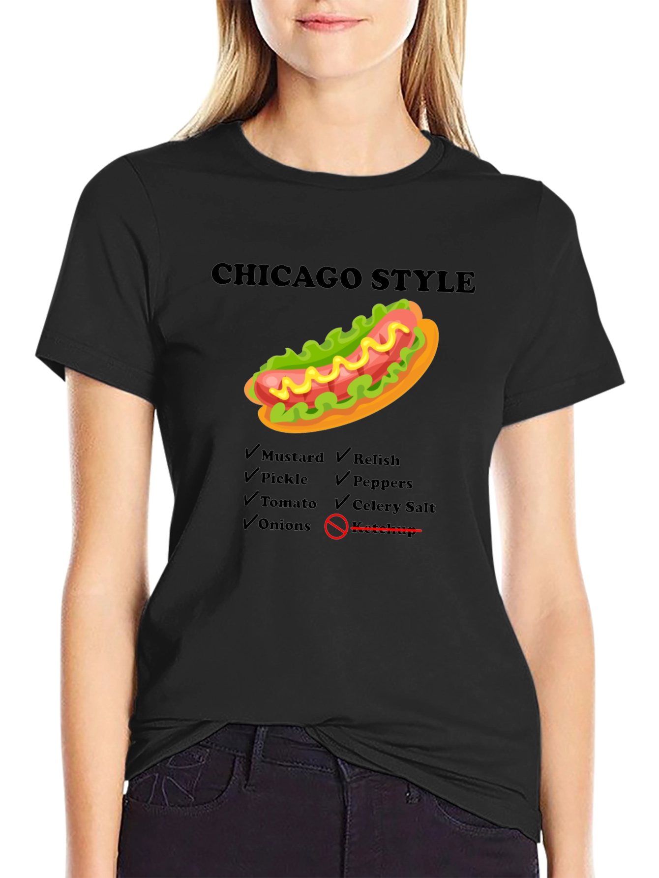 Chicago Style Hot Dog Graphic Tee