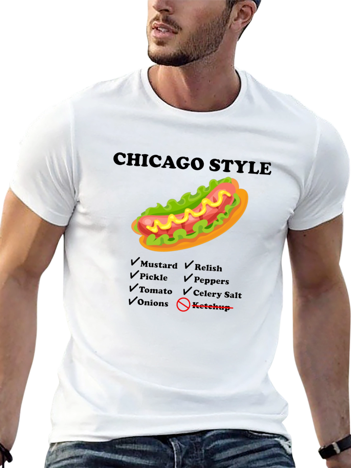 Chicago Style Hot Dog Graphic Tee