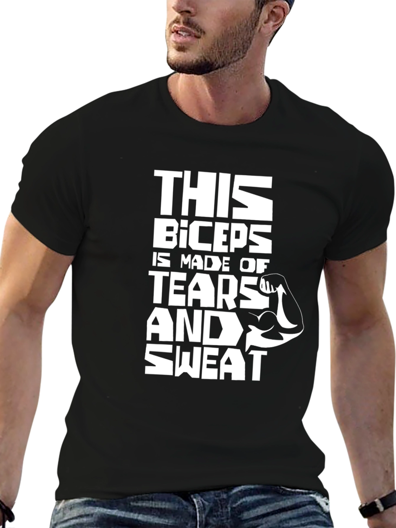 Biceps Tears and Sweat Gym T-Shirt