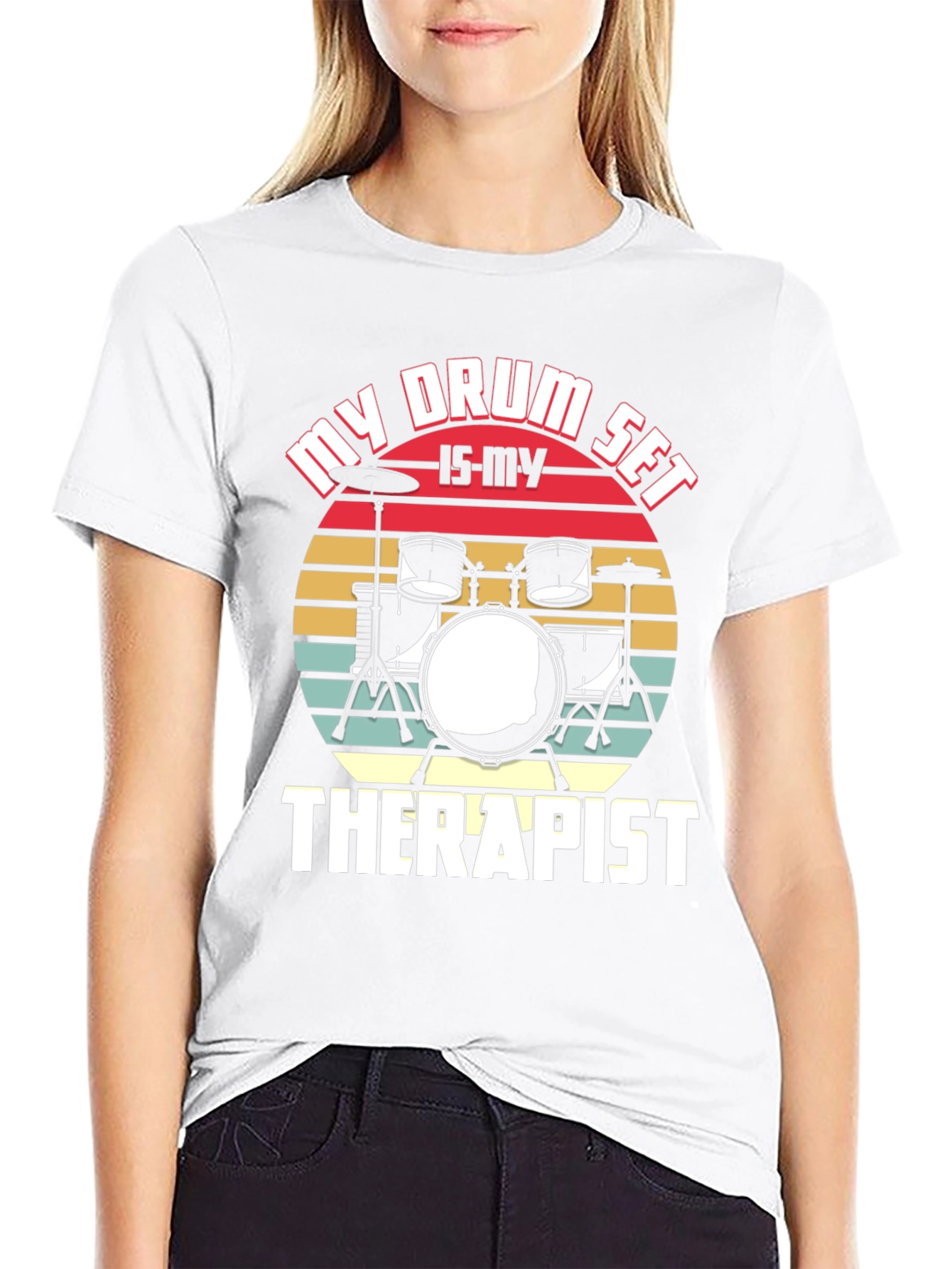 Drum Set Therapist Graphic Tee