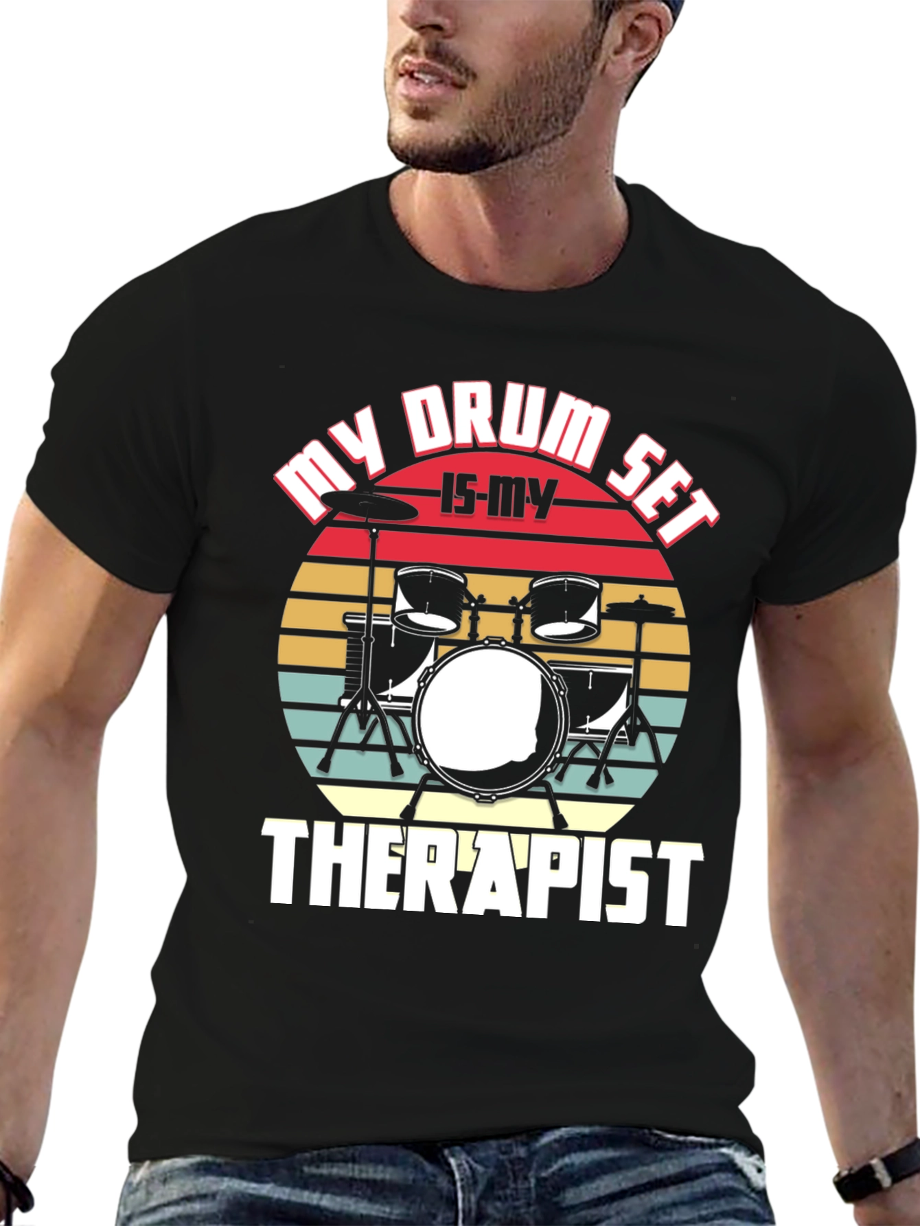 Drum Set Therapist Graphic Tee
