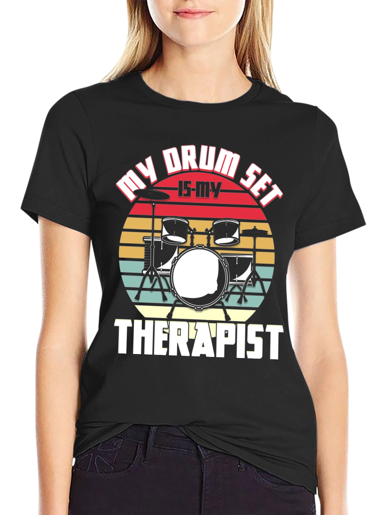 Drum Set Therapist Graphic Tee