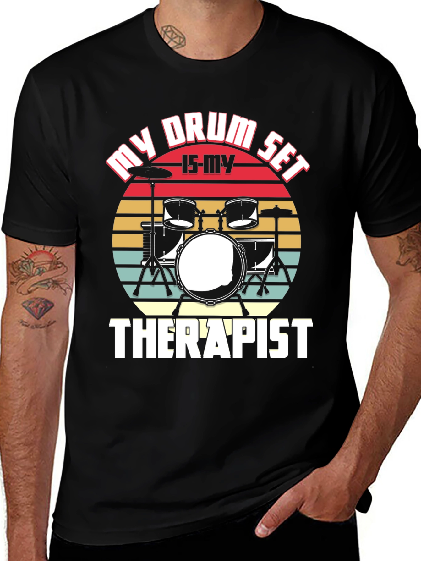 Drum Set Therapist Graphic Tee