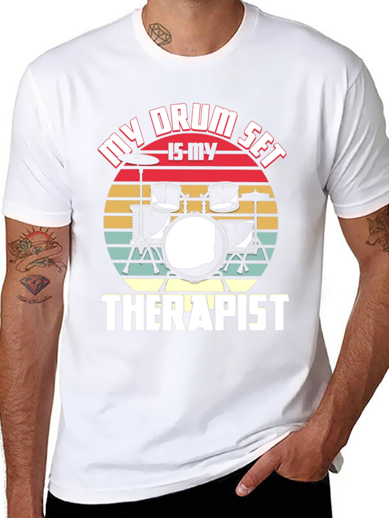 Drum Set Therapist Graphic Tee