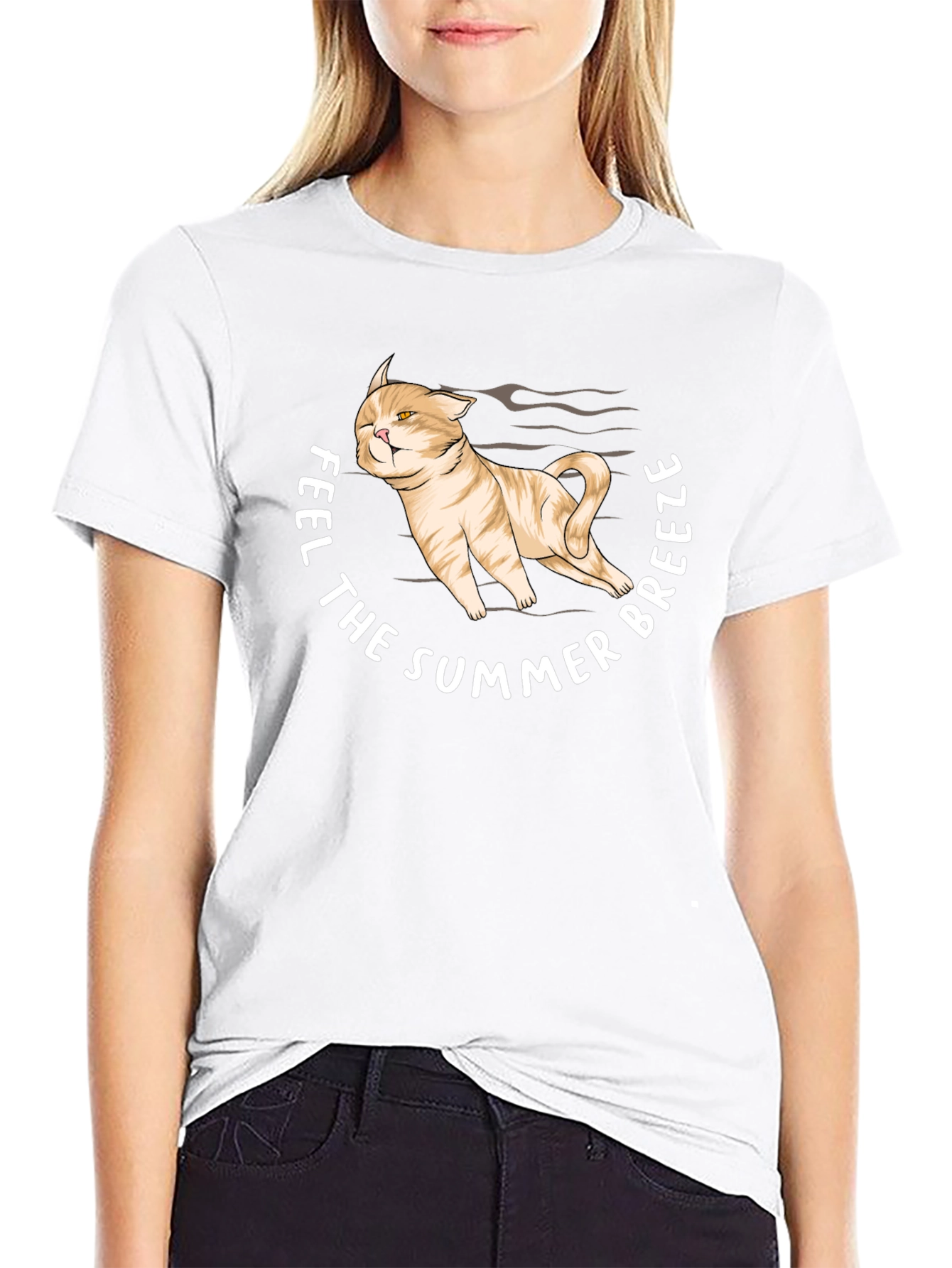 Feel The Summer Breeze Cat T-Shirt